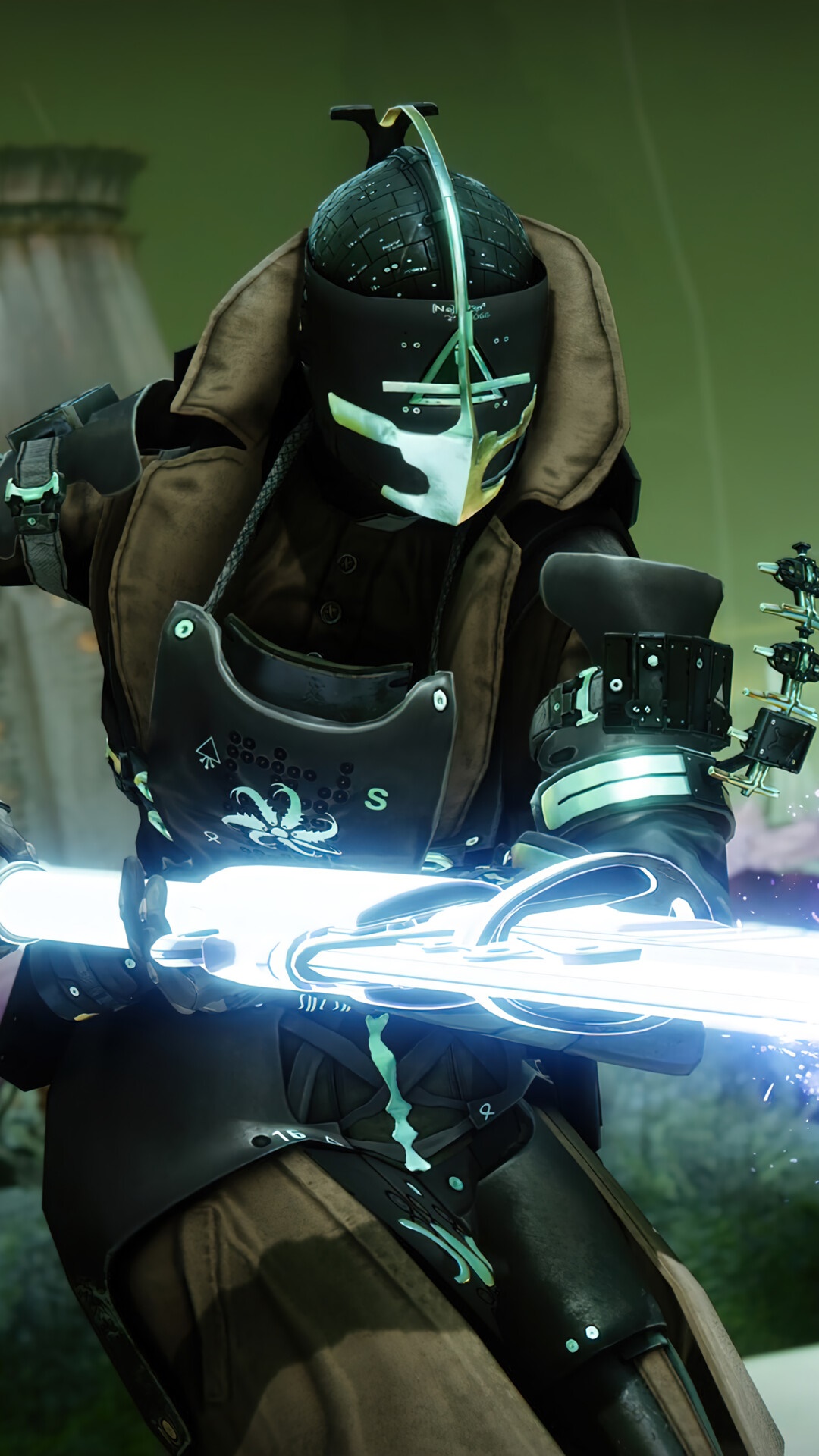 Guardian from Destiny 2 holding a glowing weapon HD Phone Wallpaper
