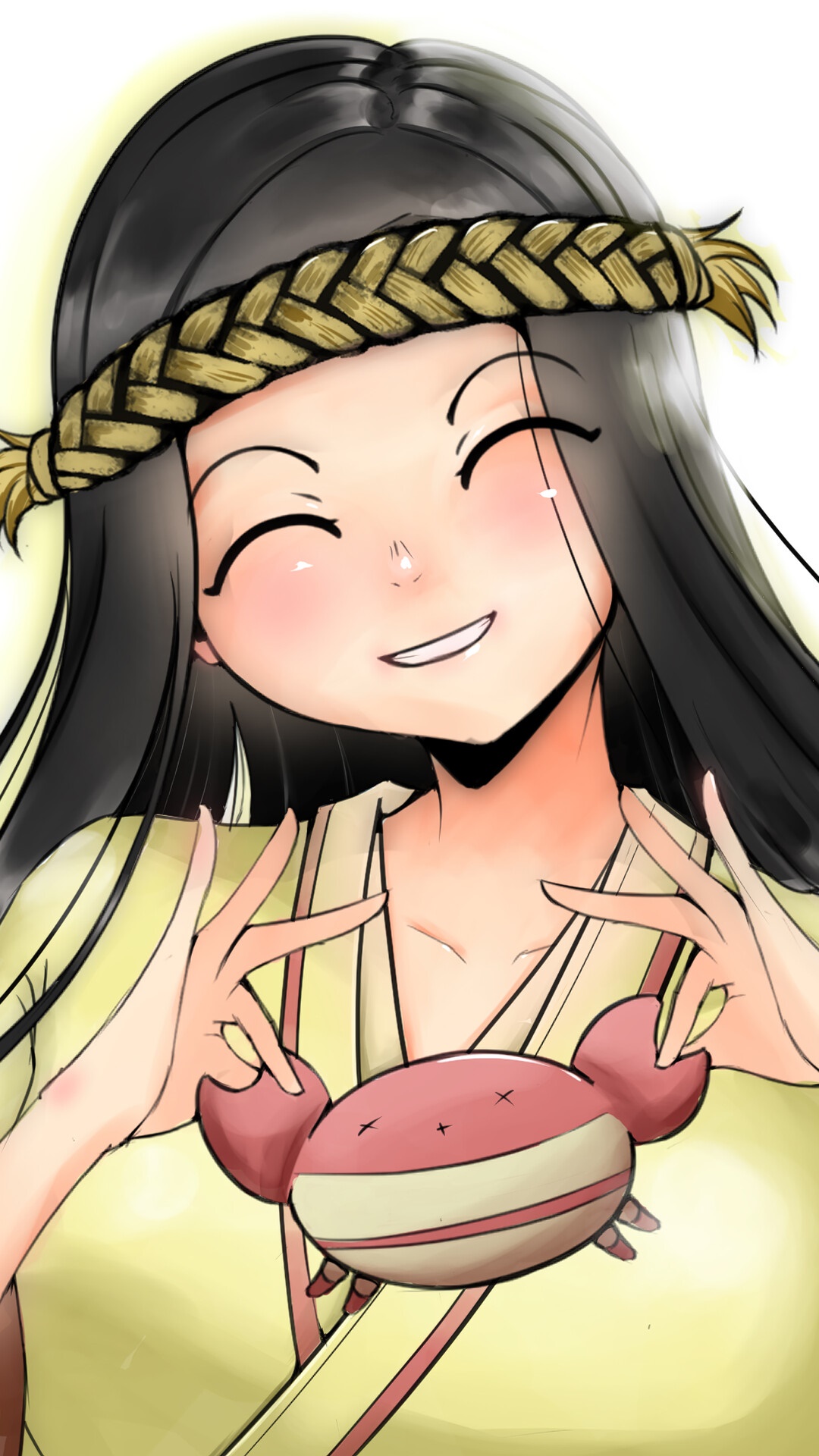 March from To Your Eternity holding a crab plush HD Phone Wallpaper