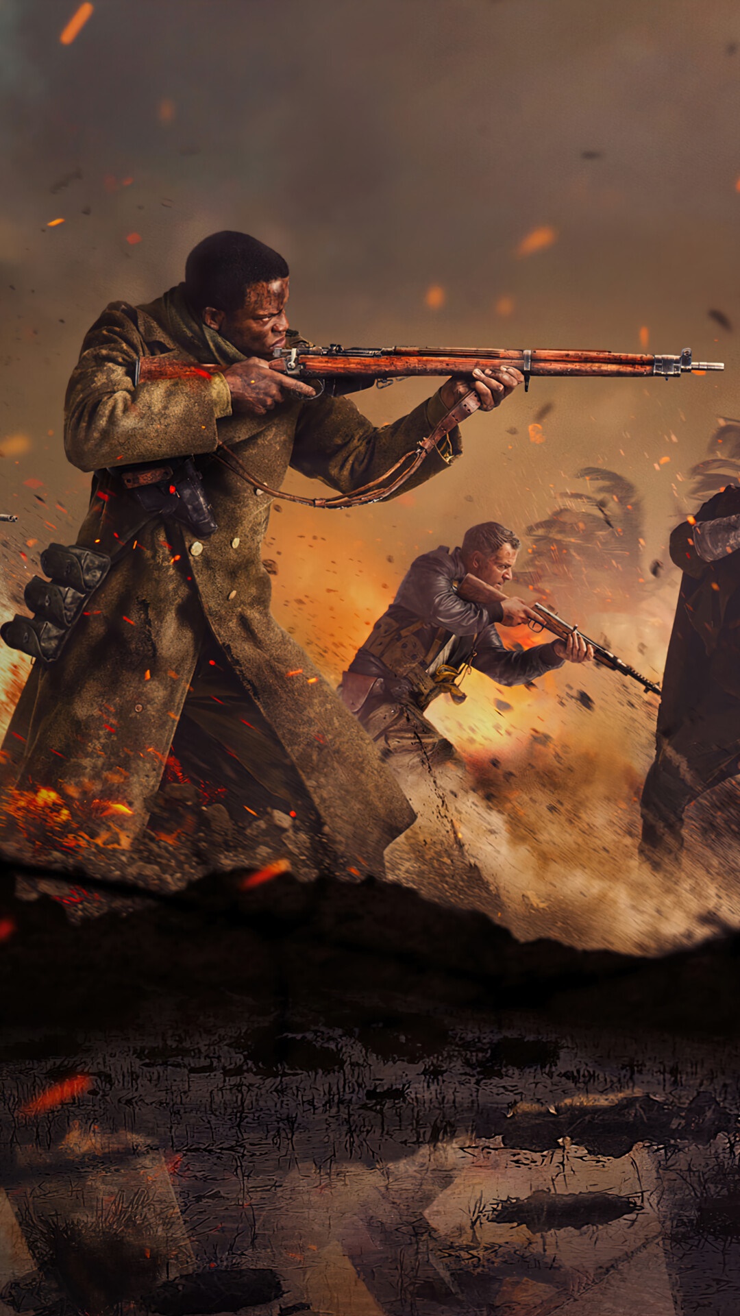Soldiers in Call of Duty: Vanguard during battle HD Phone Wallpaper