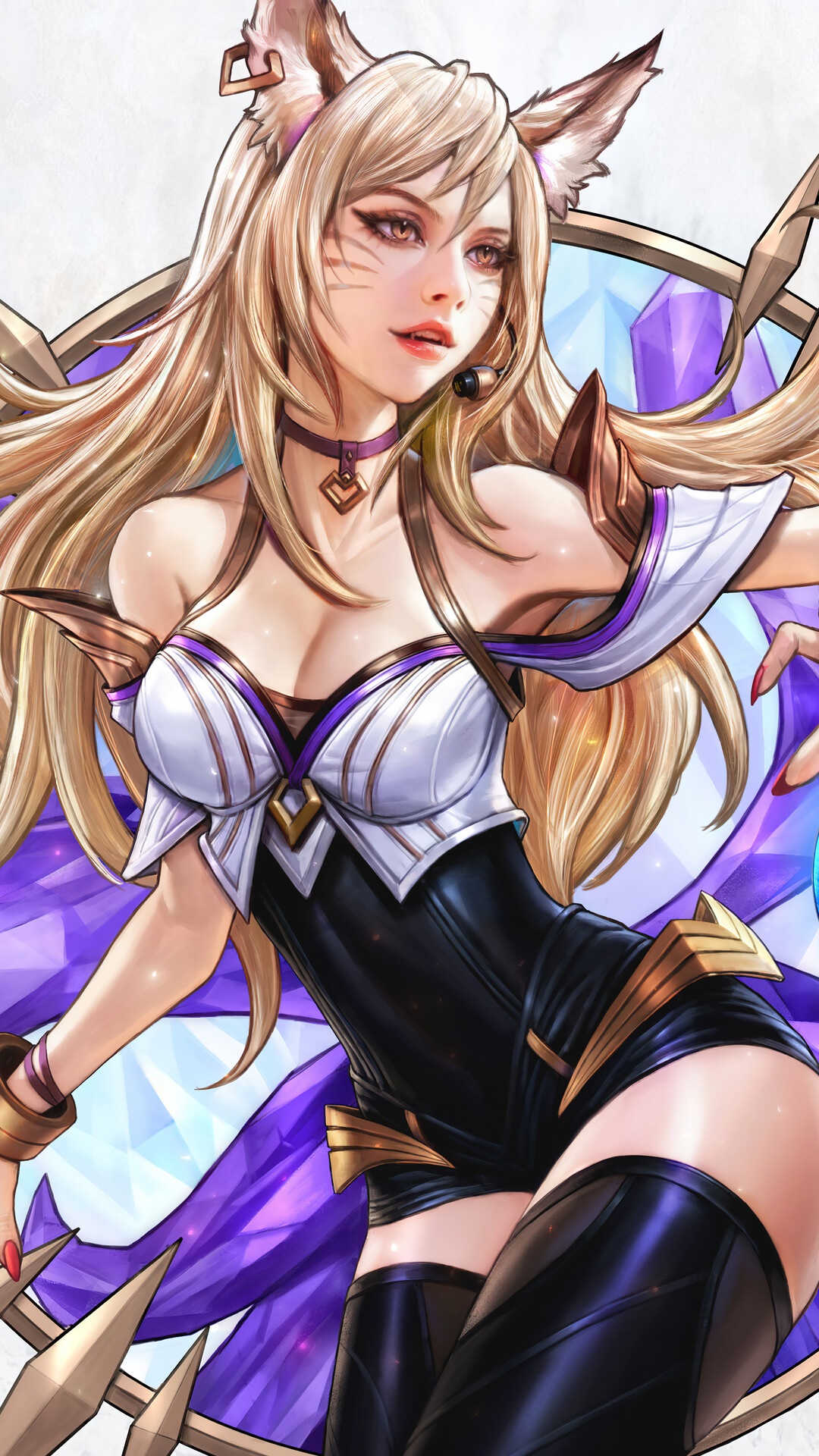 Ahri from League of Legends KDA HD Phone Wallpaper