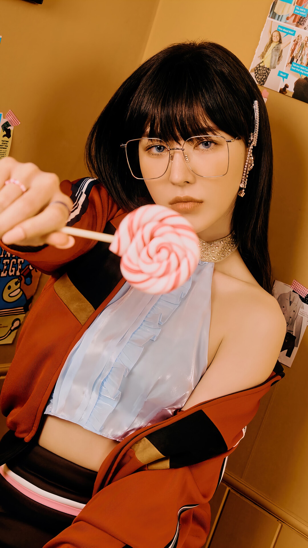 Wendy from Red Velvet with a lollipop HD Phone Wallpaper