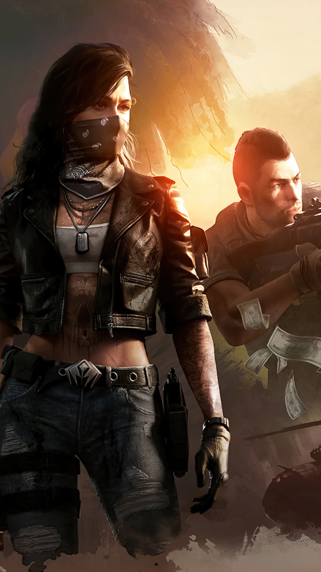 Call of Duty Mobile characters with guns HD Phone Wallpaper