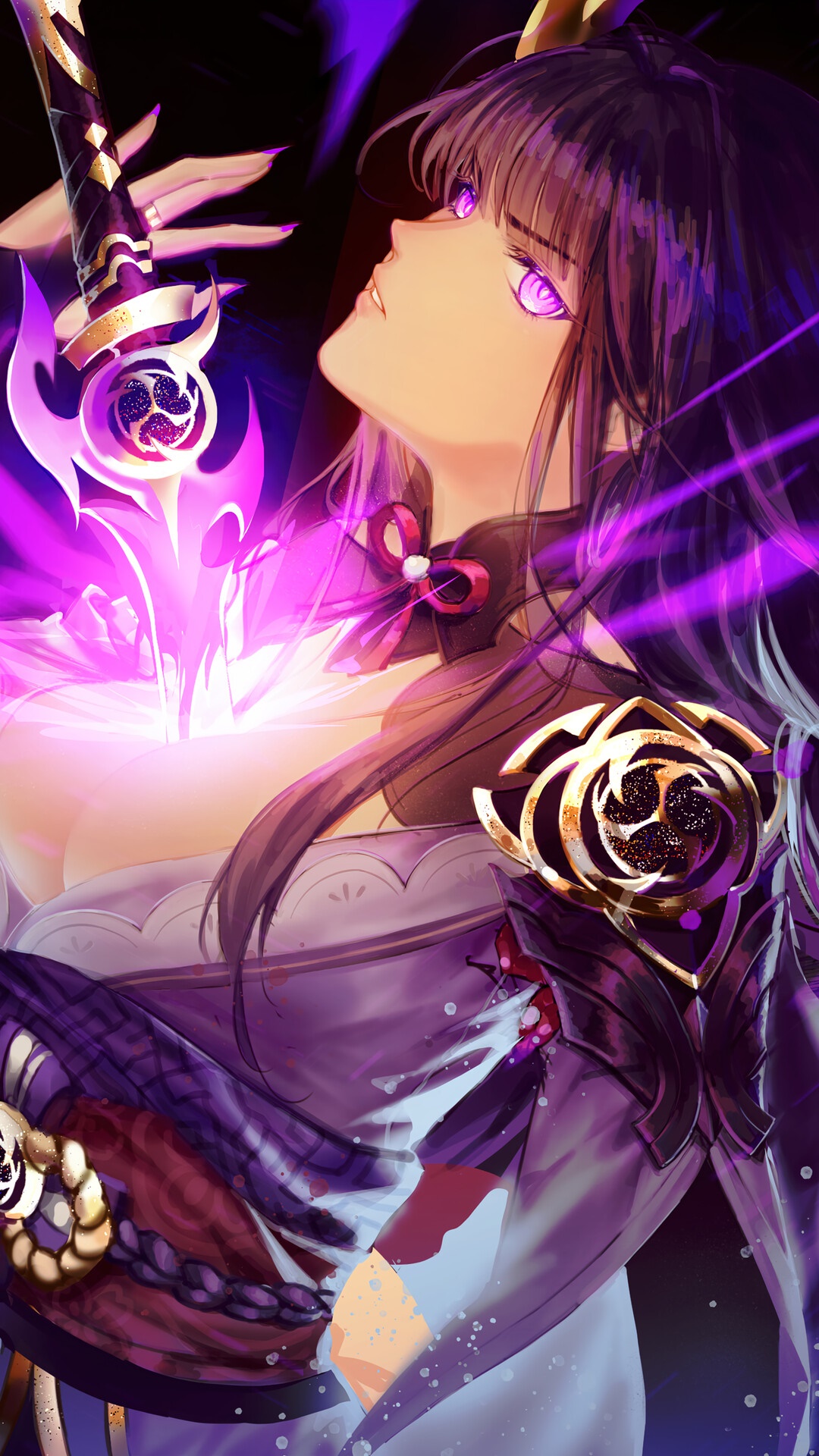 Raiden Shogun from Genshin Impact HD Phone Wallpaper