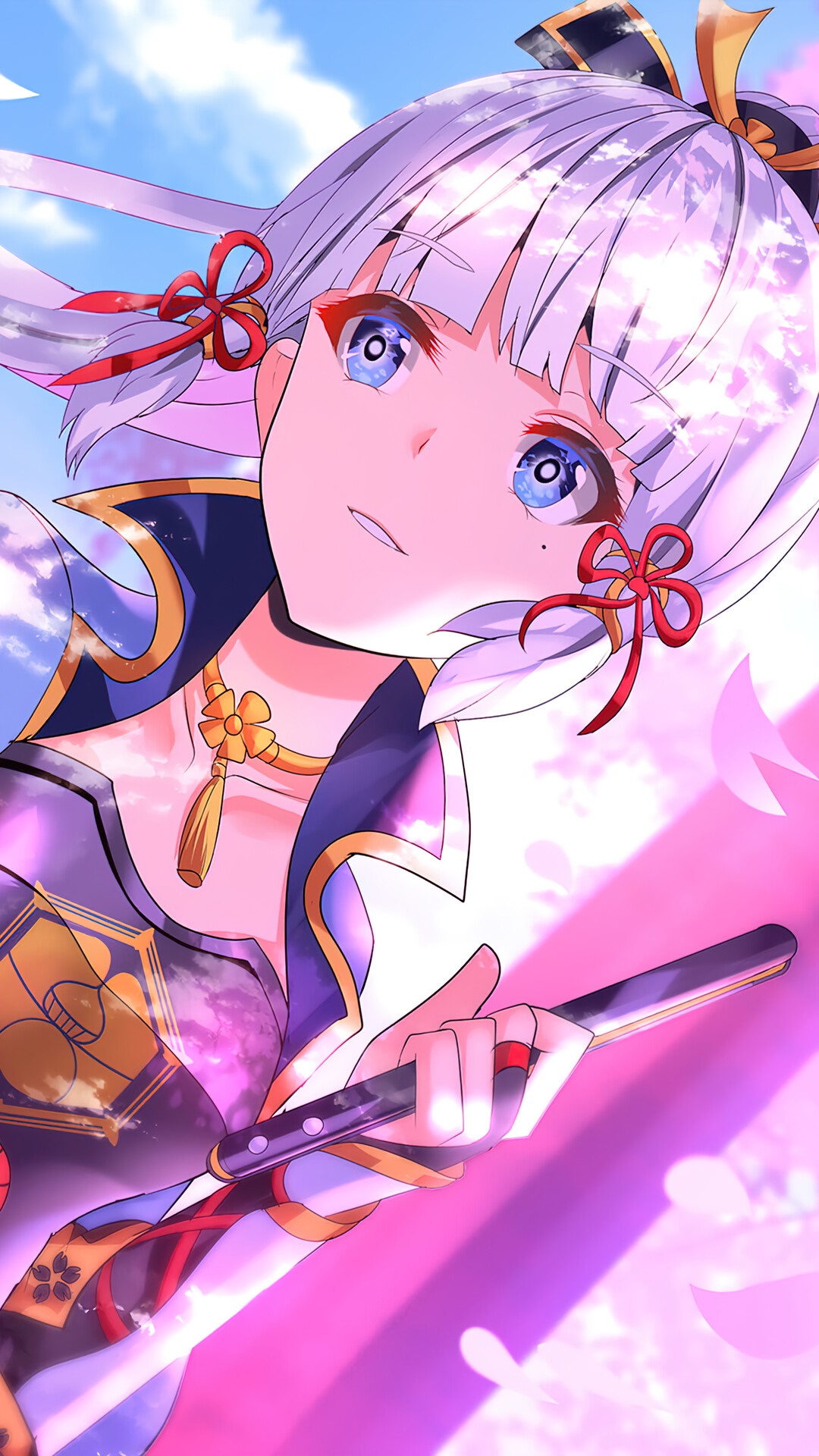 Kamisato Ayaka from Genshin Impact HD Phone Wallpaper