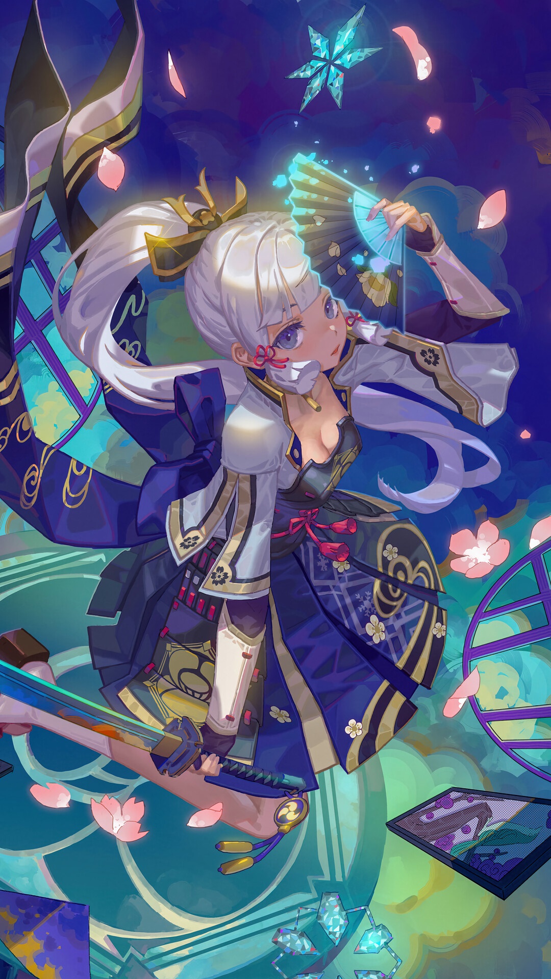 Kamisato Ayaka from Genshin Impact HD Phone Wallpaper