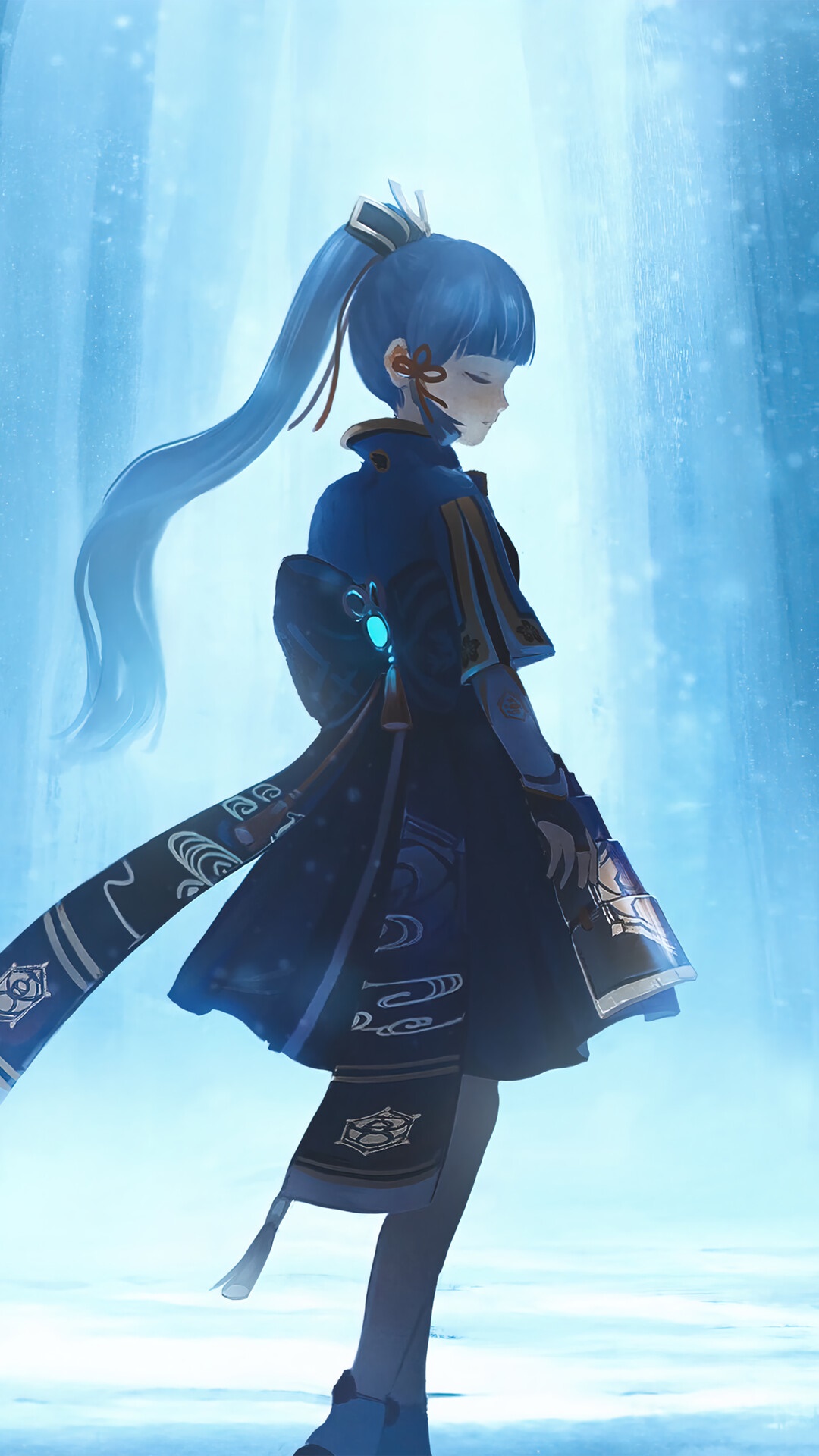 Kamisato Ayaka from Genshin Impact HD Phone Wallpaper