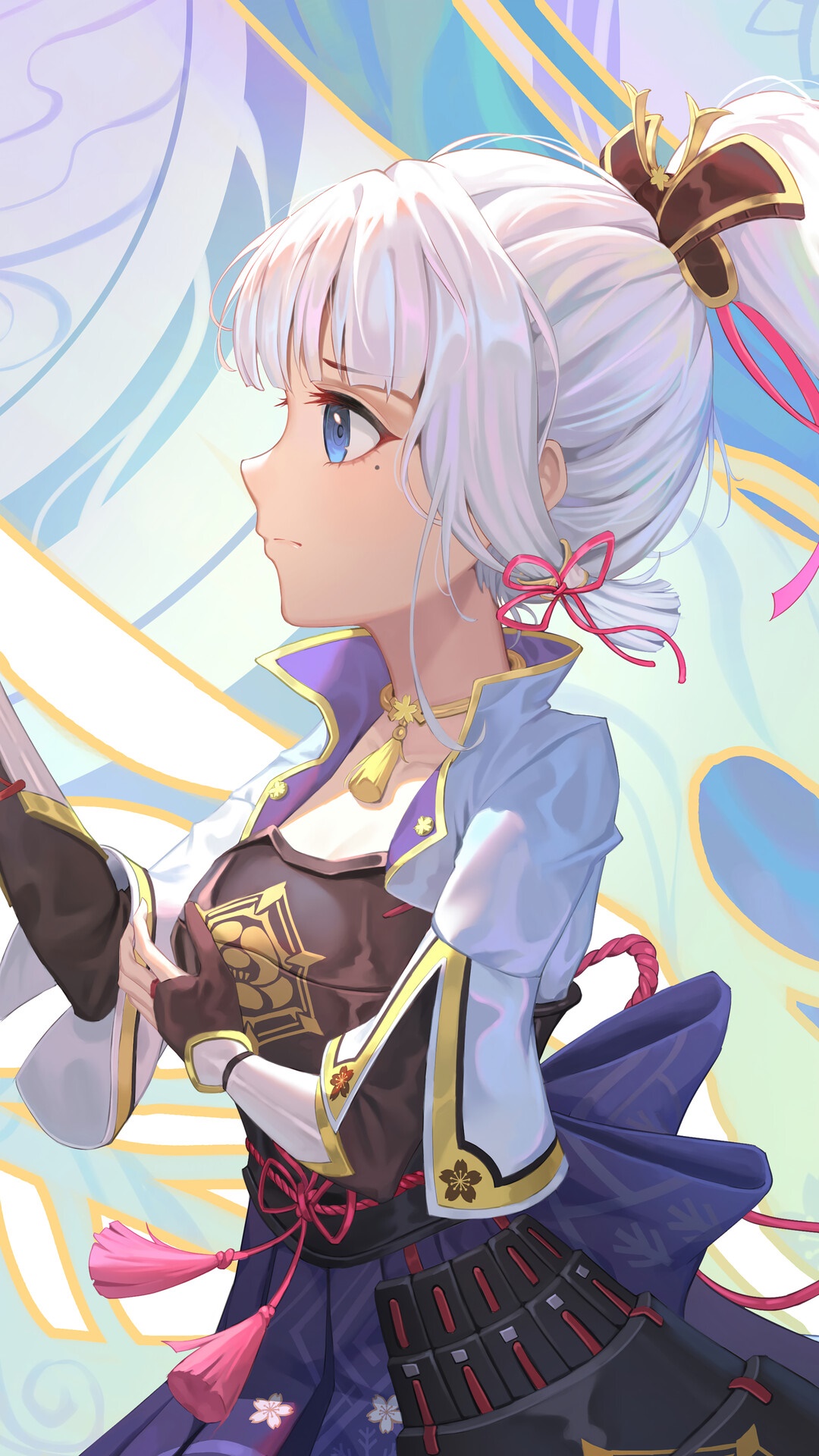 Kamisato Ayaka from Genshin Impact HD Phone Wallpaper
