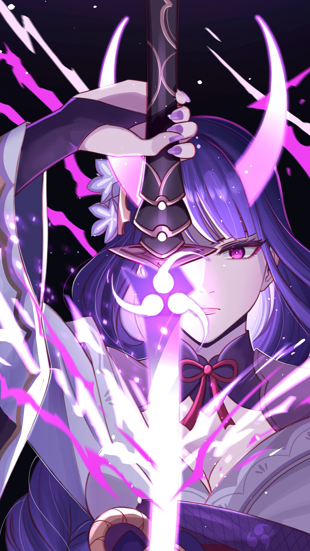 Raiden Shogun from Genshin Impact HD Phone Wallpaper