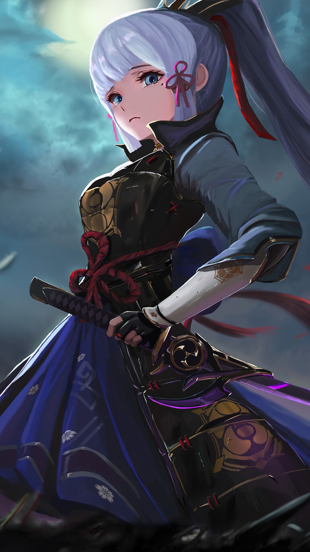 Kamisato Ayaka from Genshin Impact HD Phone Wallpaper