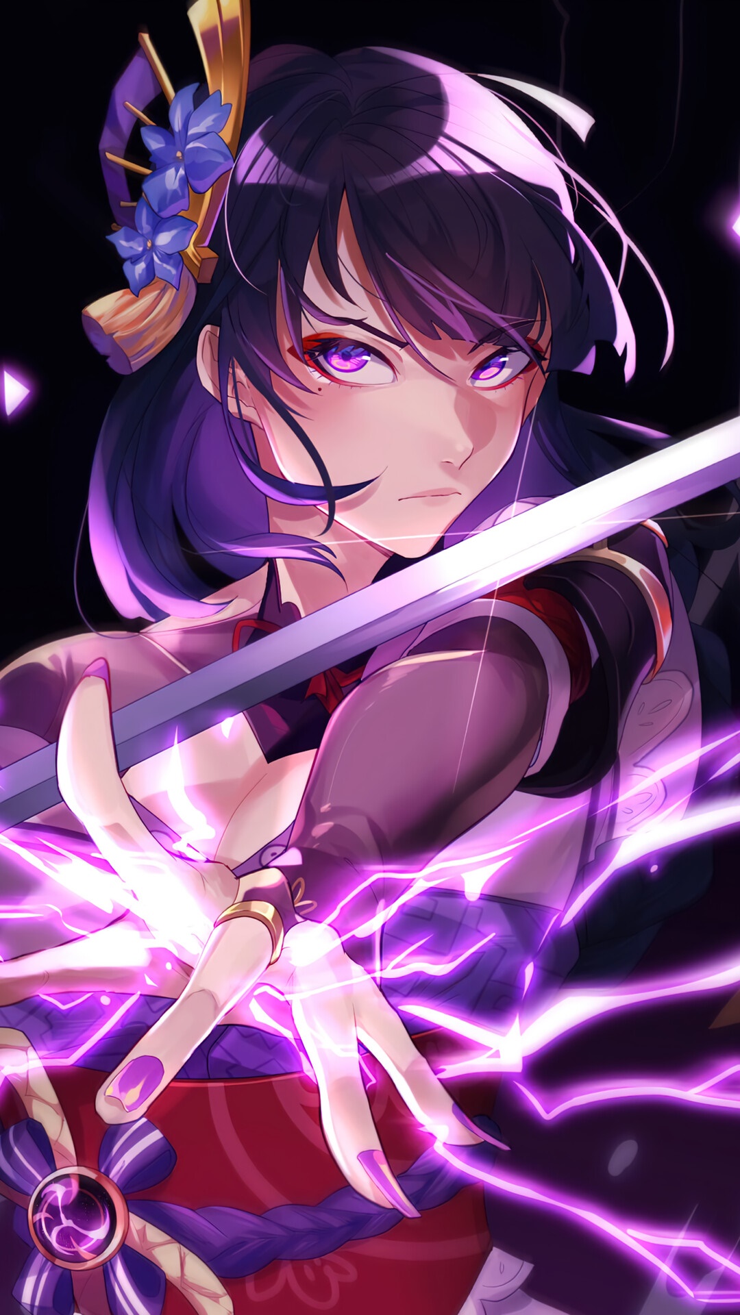Raiden Shogun from Genshin Impact HD Phone Wallpaper