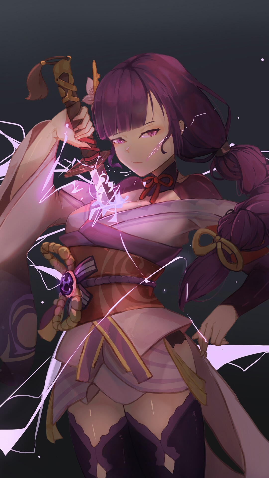 Raiden Shogun from Genshin Impact HD Phone Wallpaper