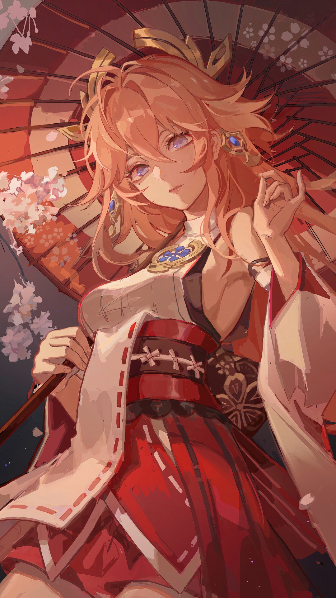 Yae Miko from Genshin Impact HD Phone Wallpaper