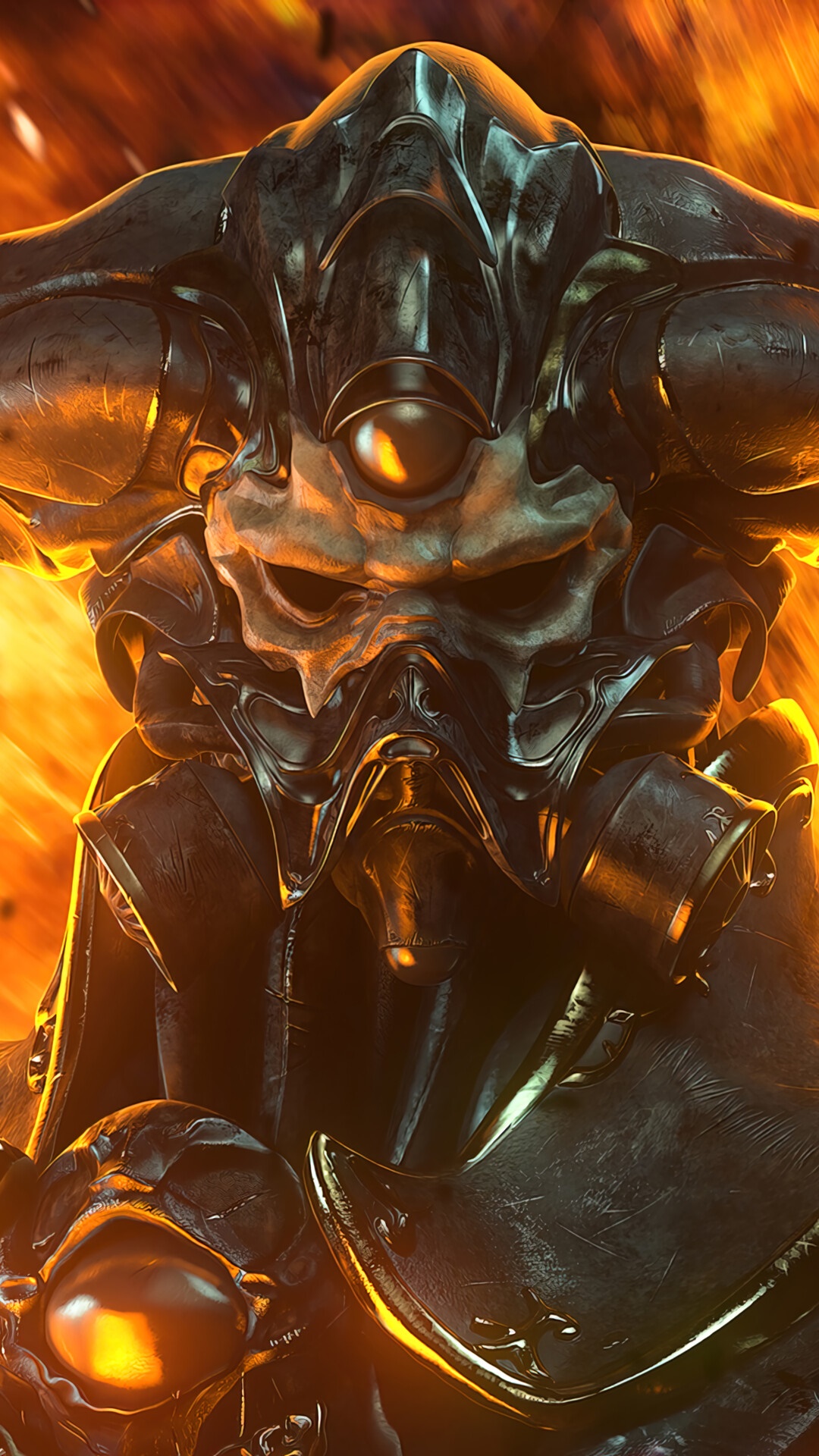 Final Fantasy XIV Online character in armor HD Phone Wallpaper