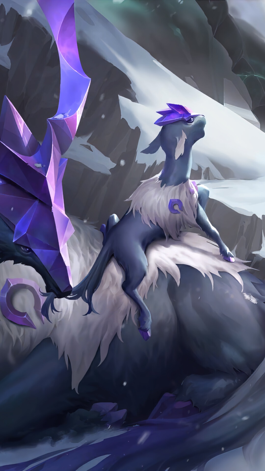 Kindred Lamb and Wolf from Legends of Runeterra HD Phone Wallpaper