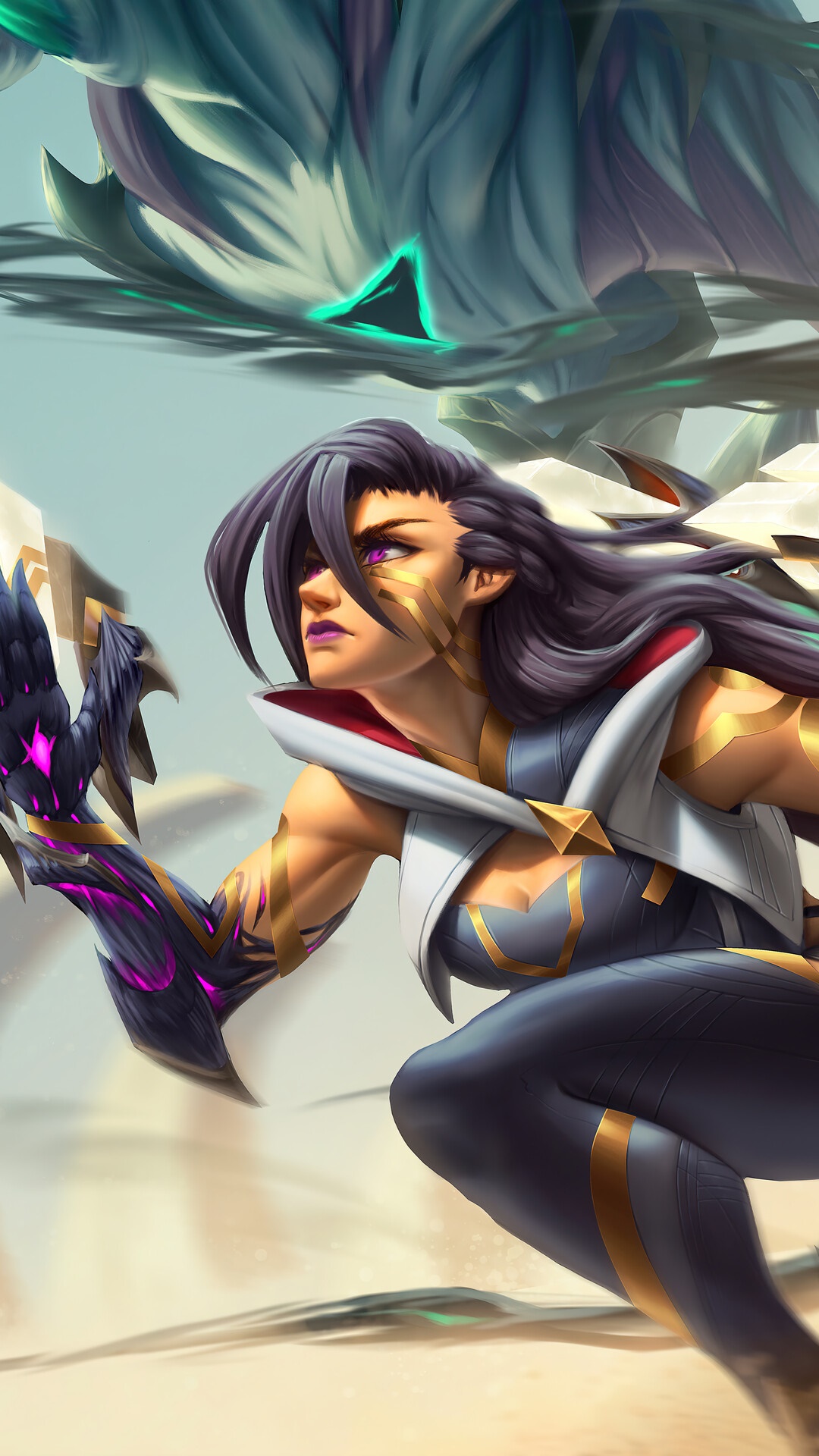 Kai'Sa from League of Legends Sentinel skin HD Phone Wallpaper