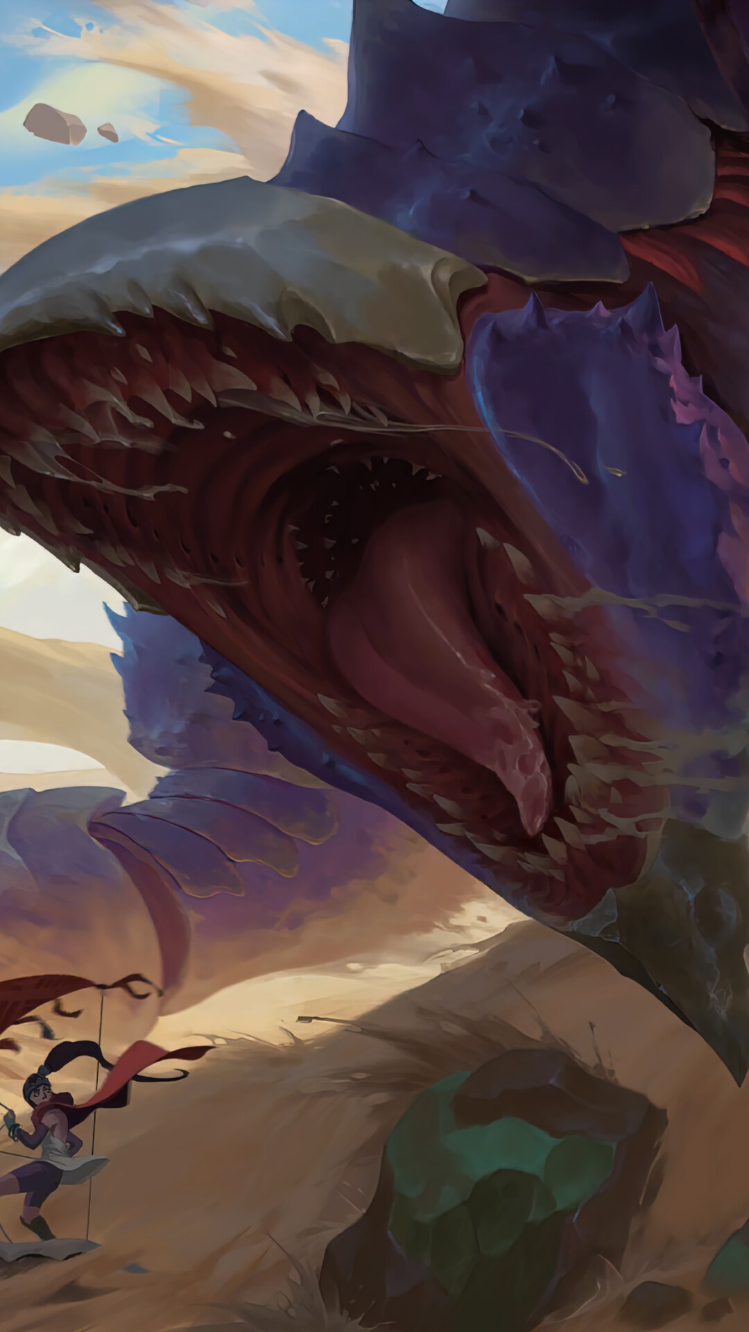 A monster's open mouth in Legends of Runeterra HD Phone Wallpaper