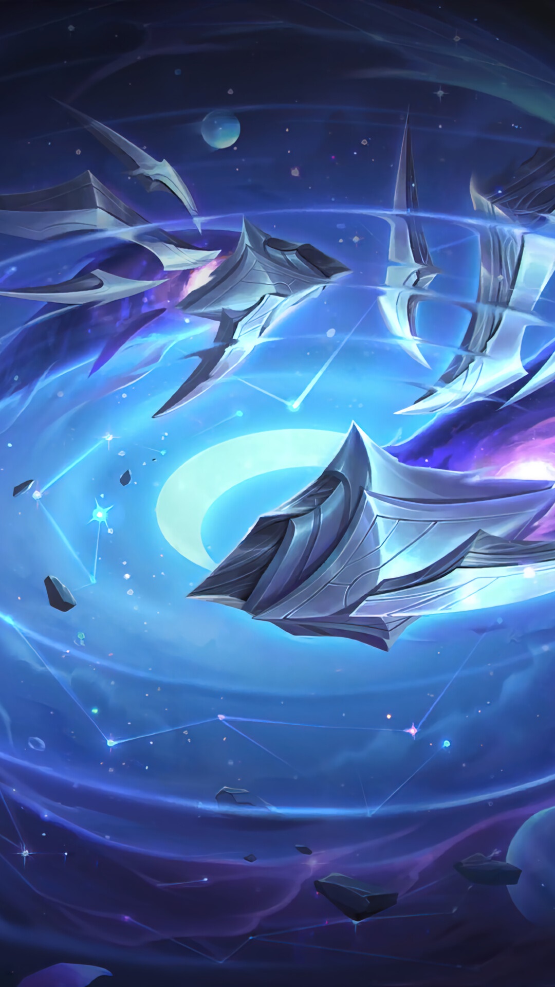Cosmic ships in Legends of Runeterra HD Phone Wallpaper