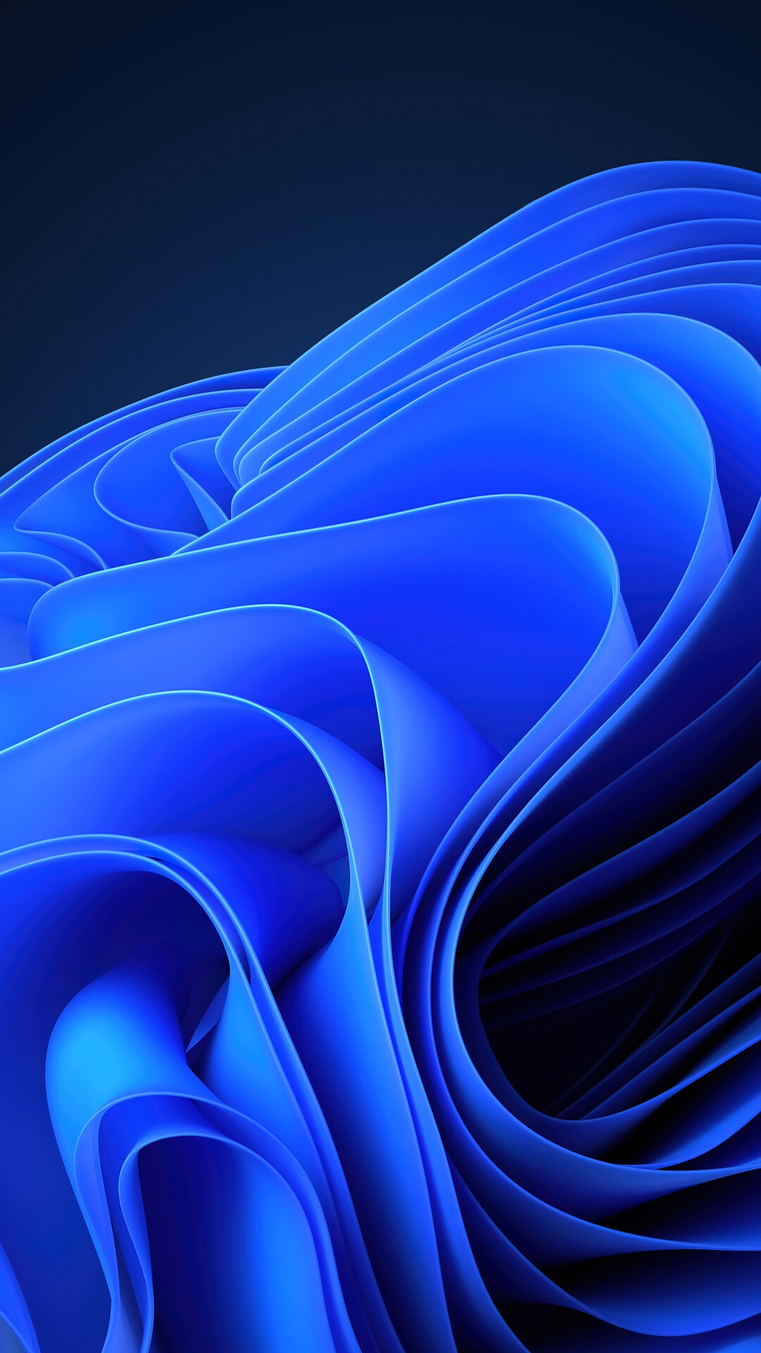 Windows 11 abstract blue waves HD Phone Wallpaper