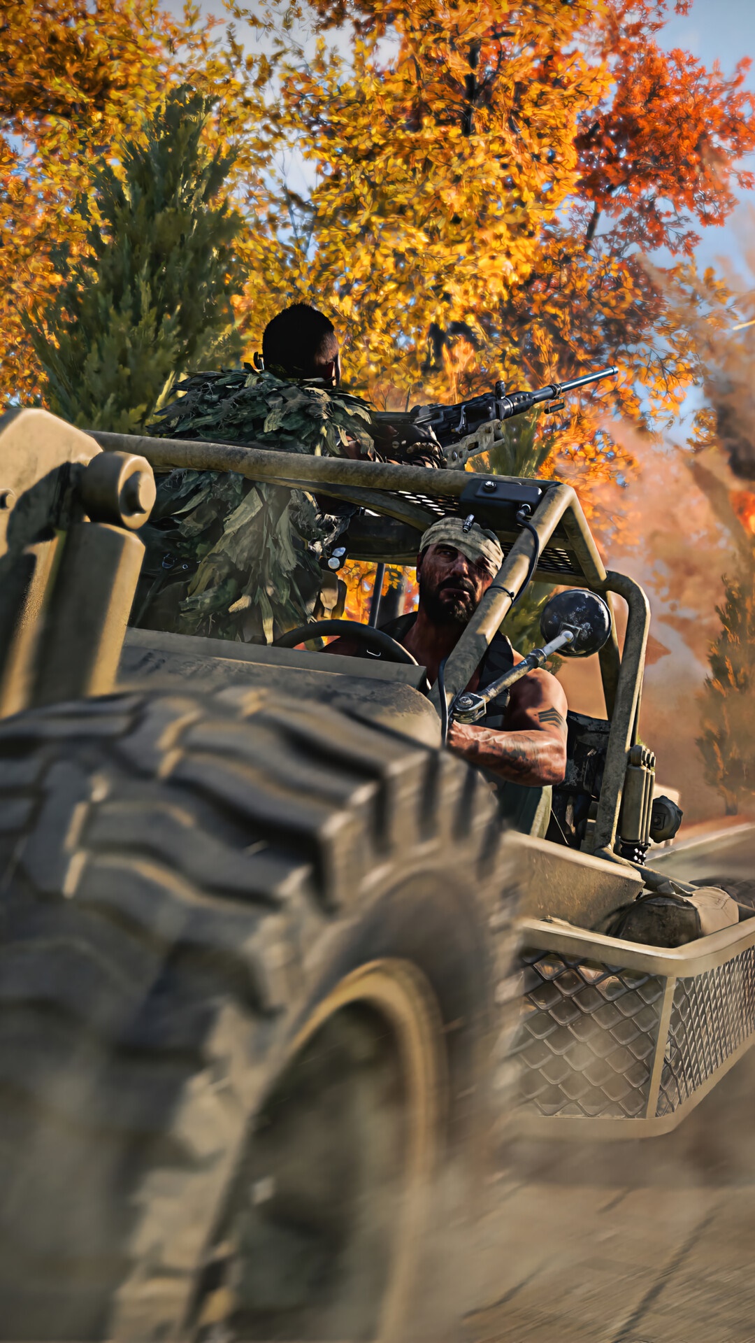 Call of Duty Black Ops Cold War soldiers in a buggy HD Phone Wallpaper
