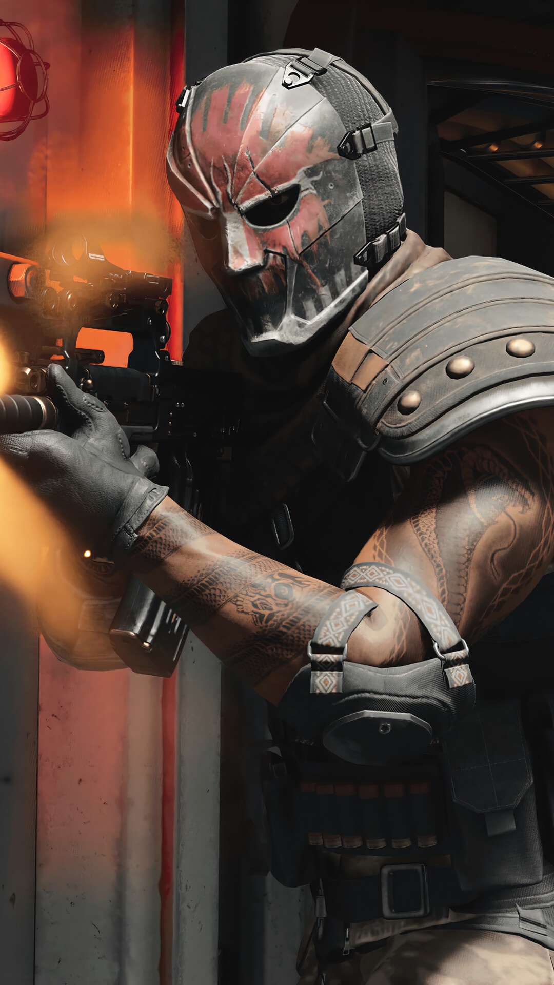Character from Call of Duty Black Ops Cold War firing a weapon HD Phone Wallpaper