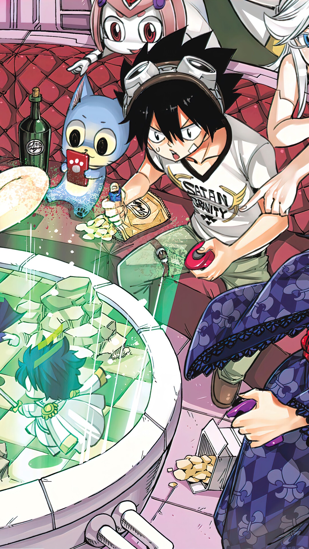 Edens Zero characters in a room HD Phone Wallpaper