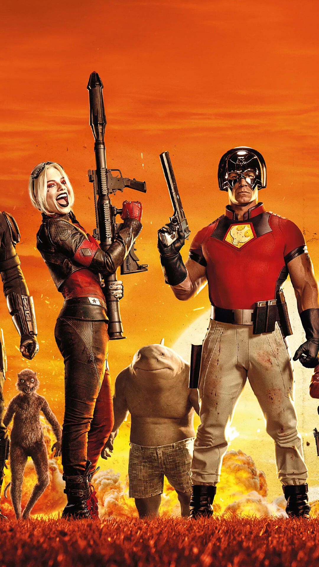 Harley Quinn and Peacemaker from The Suicide Squad HD Phone Wallpaper
