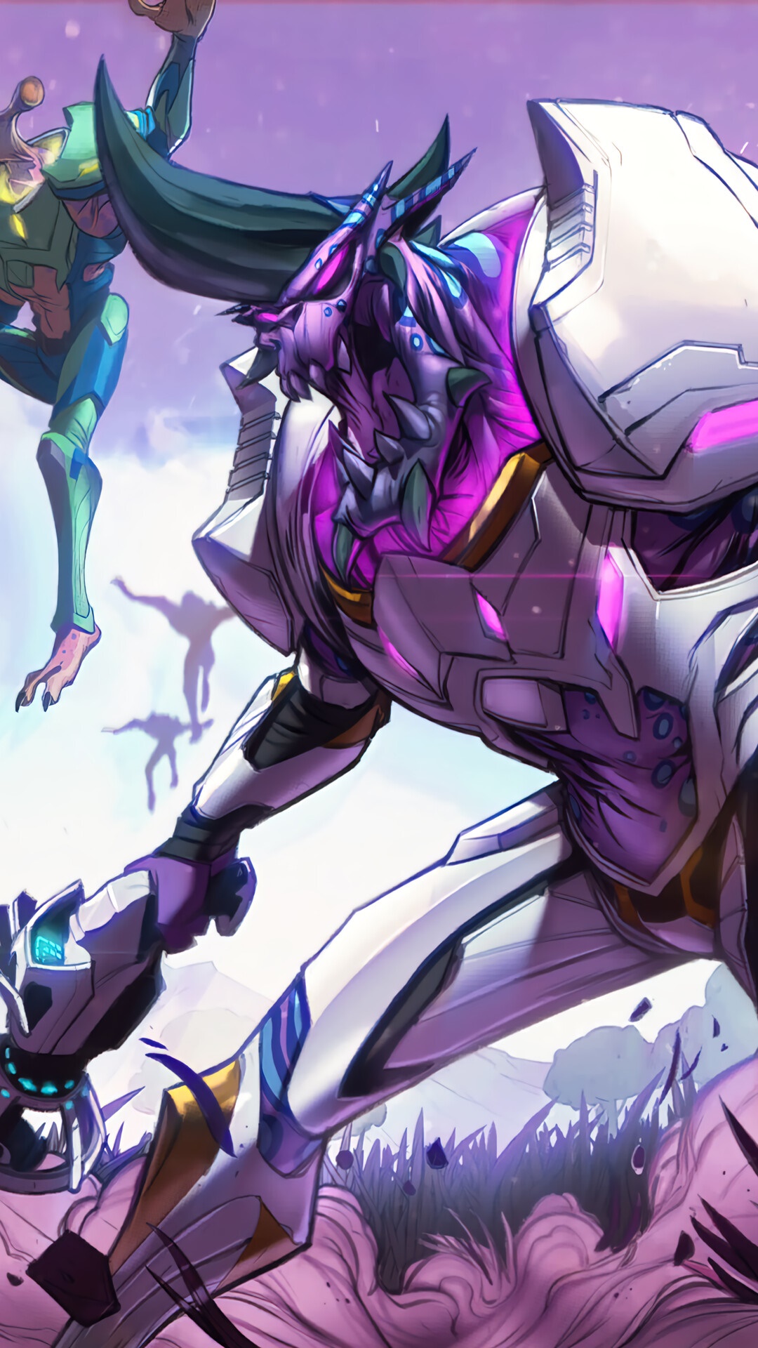 Fortnite alien warrior and humanoid character HD Phone Wallpaper