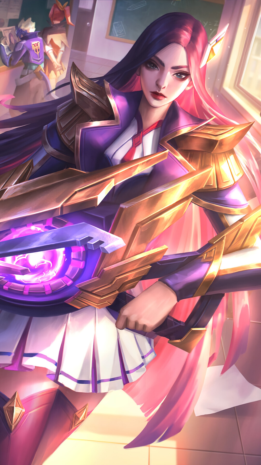 Caitlyn from League of Legends, Battle Academia skin HD Phone Wallpaper