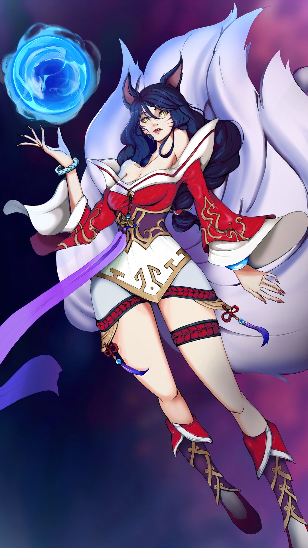 Ahri from League of Legends HD Phone Wallpaper