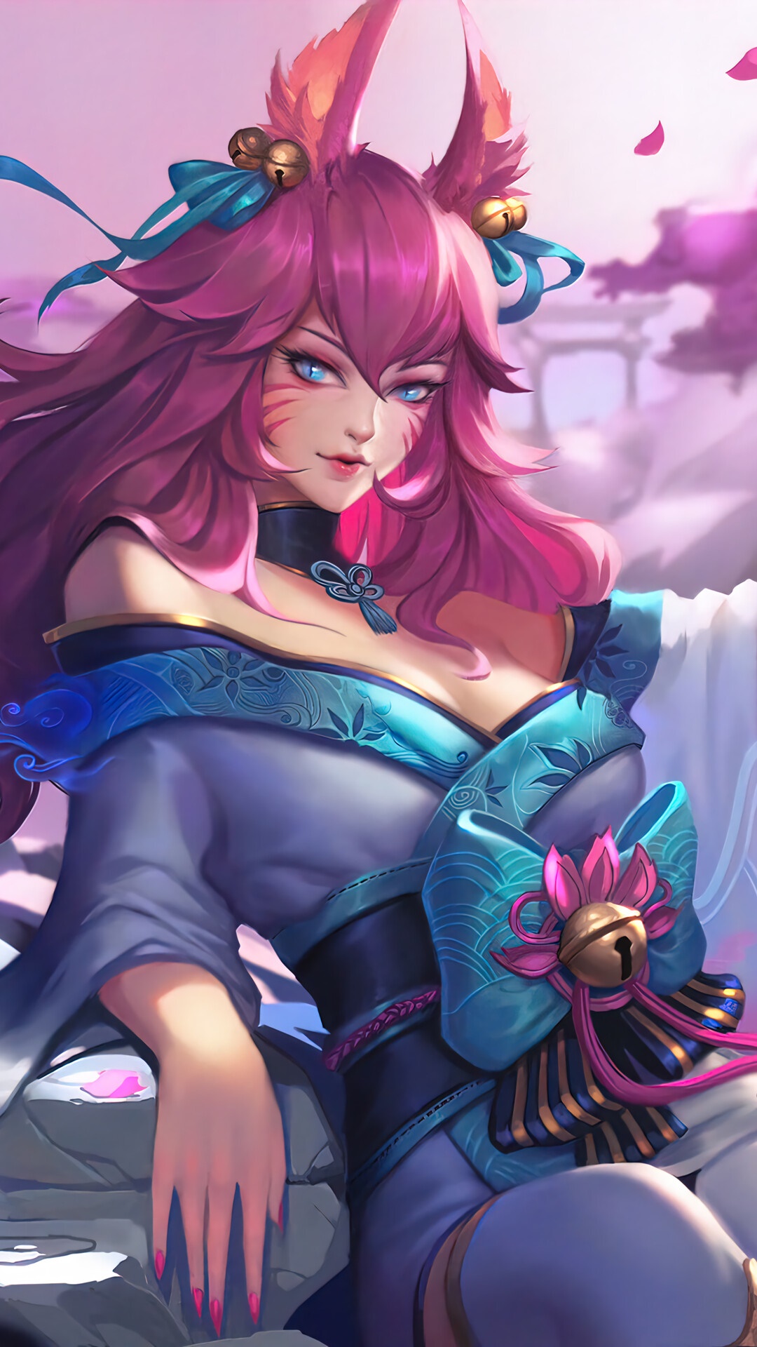 Ahri Spirit Blossom from League of Legends HD Phone Wallpaper