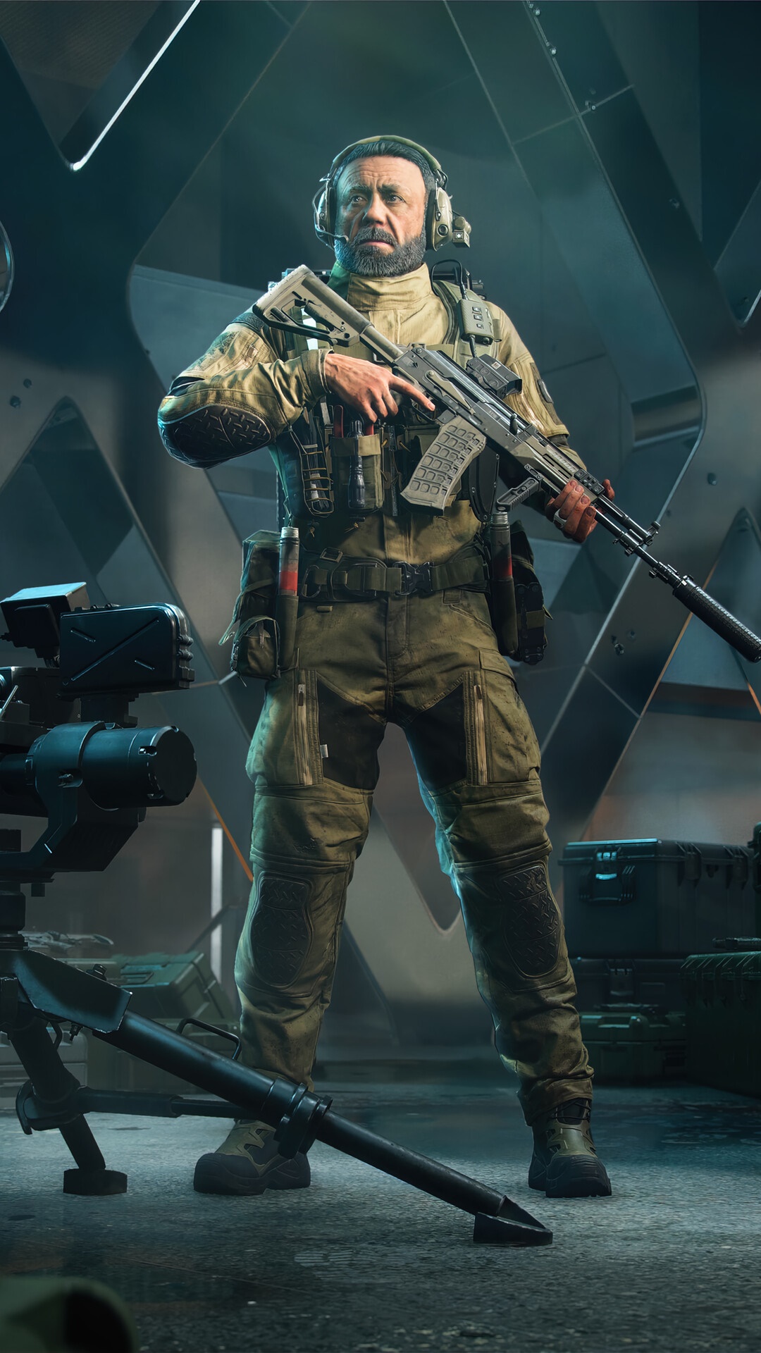 Soldier from Battlefield 2042 holding a rifle HD Phone Wallpaper