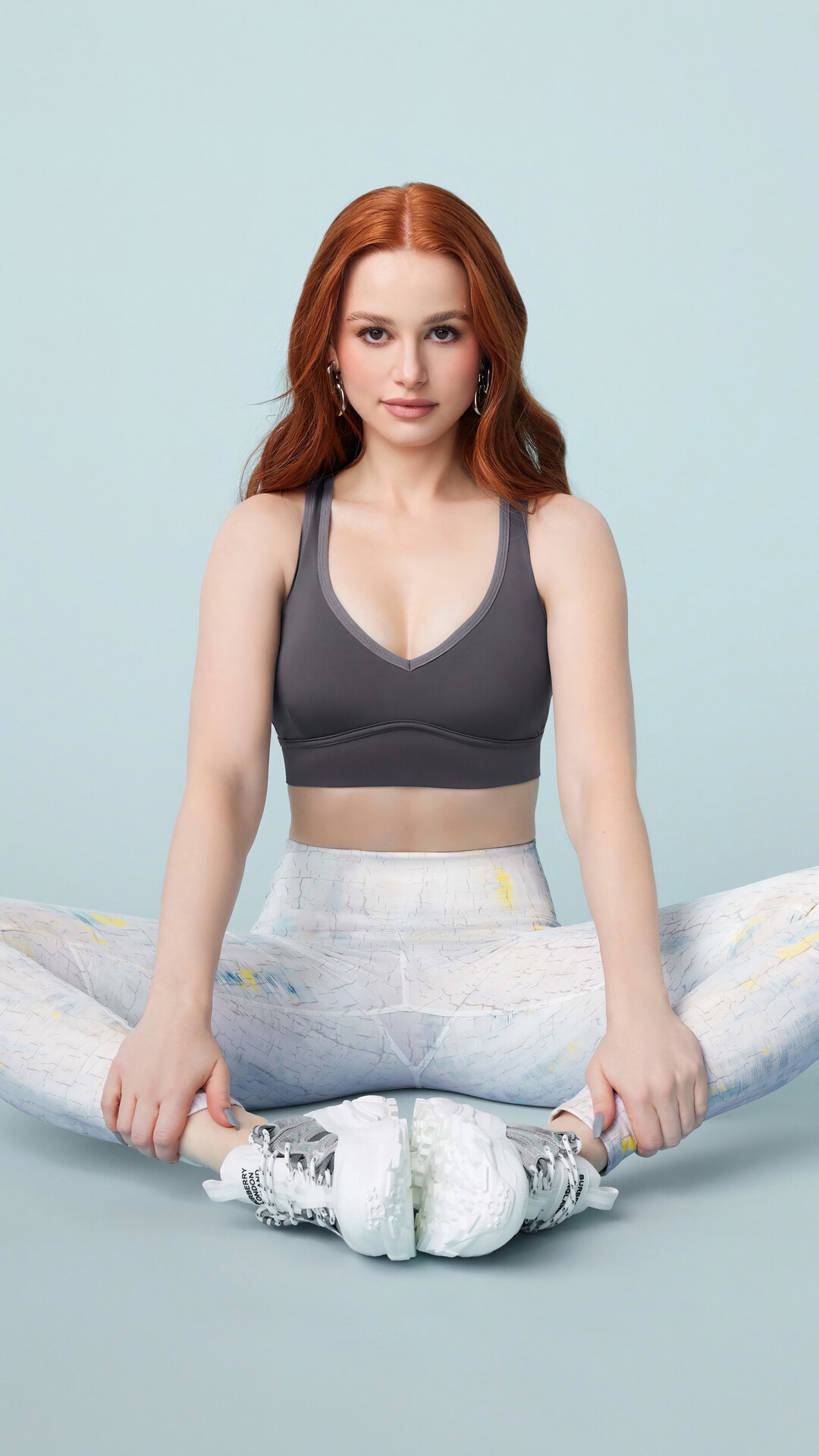 Madelaine Petsch in workout attire HD Phone Wallpaper