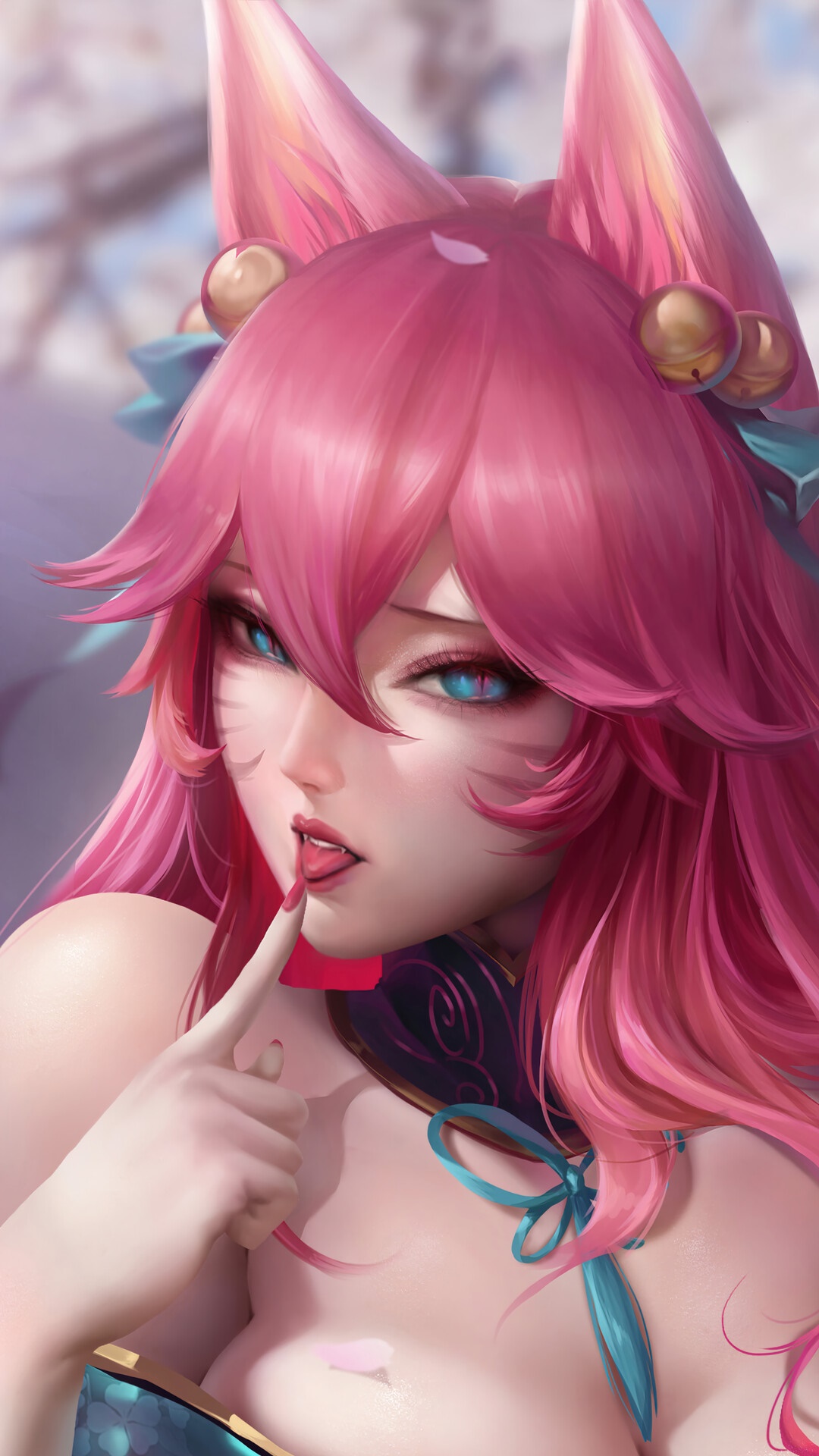 Spirit Blossom Ahri from League of Legends HD Phone Wallpaper