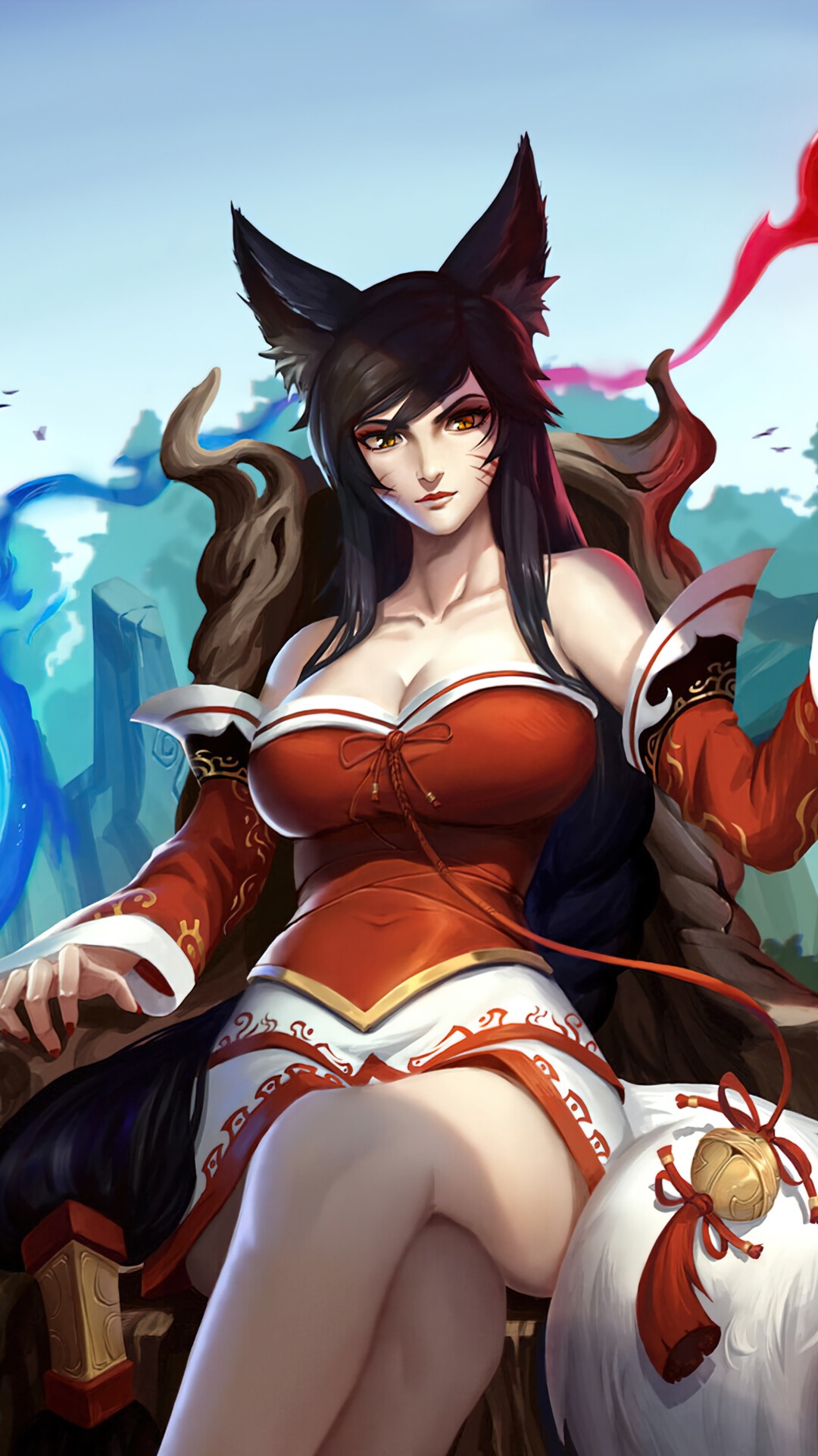 Ahri from League of Legends HD Phone Wallpaper