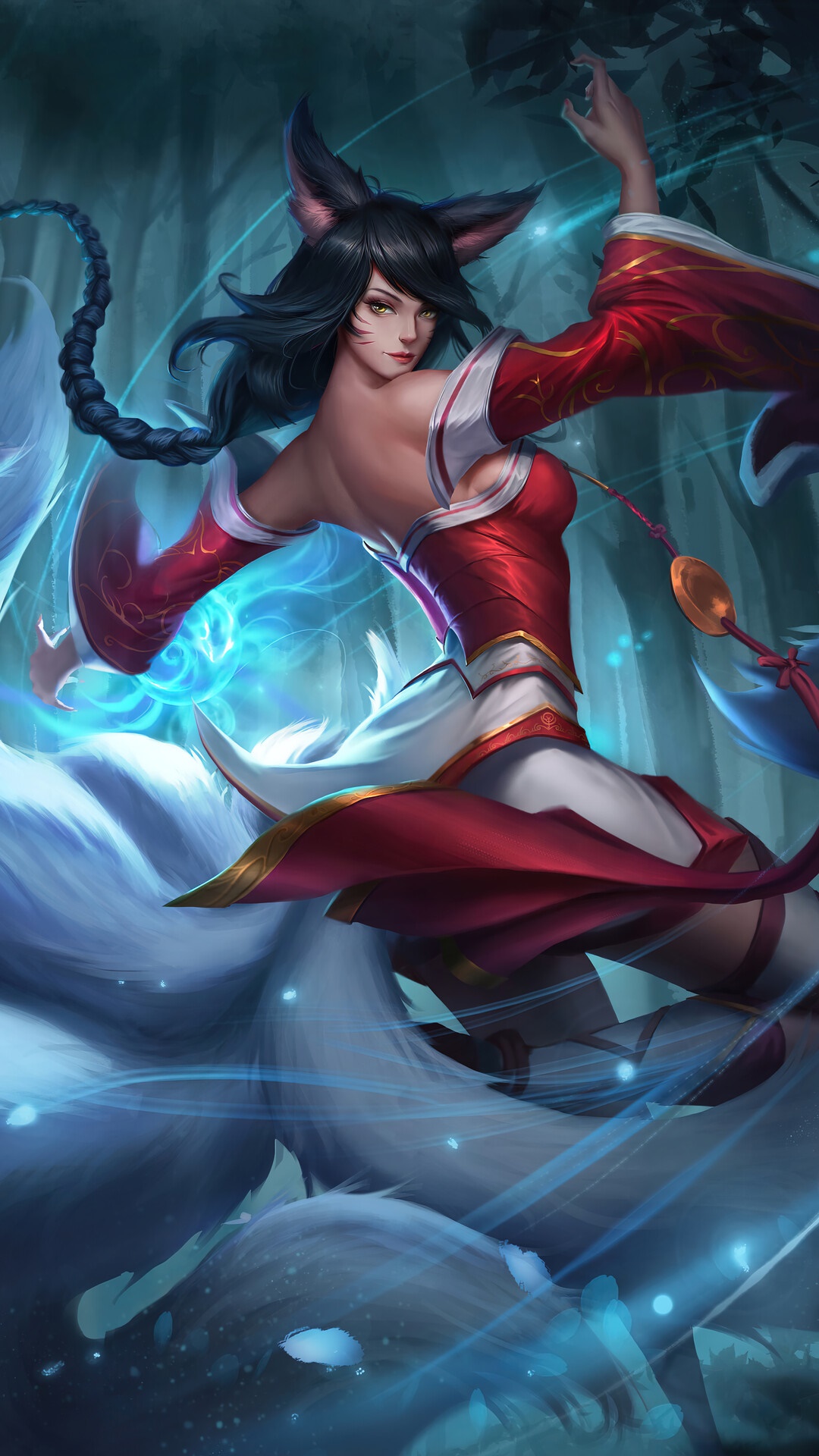 Ahri from League of Legends HD Phone Wallpaper