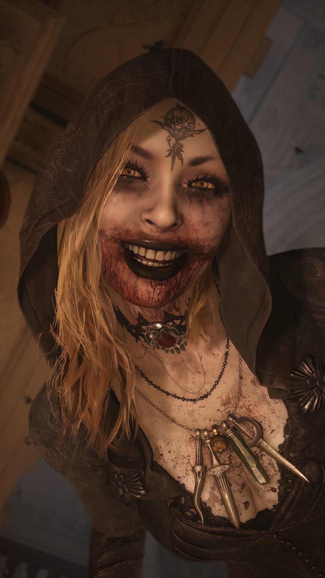 Daniela Dimitrescu from Resident Evil Village HD Phone Wallpaper