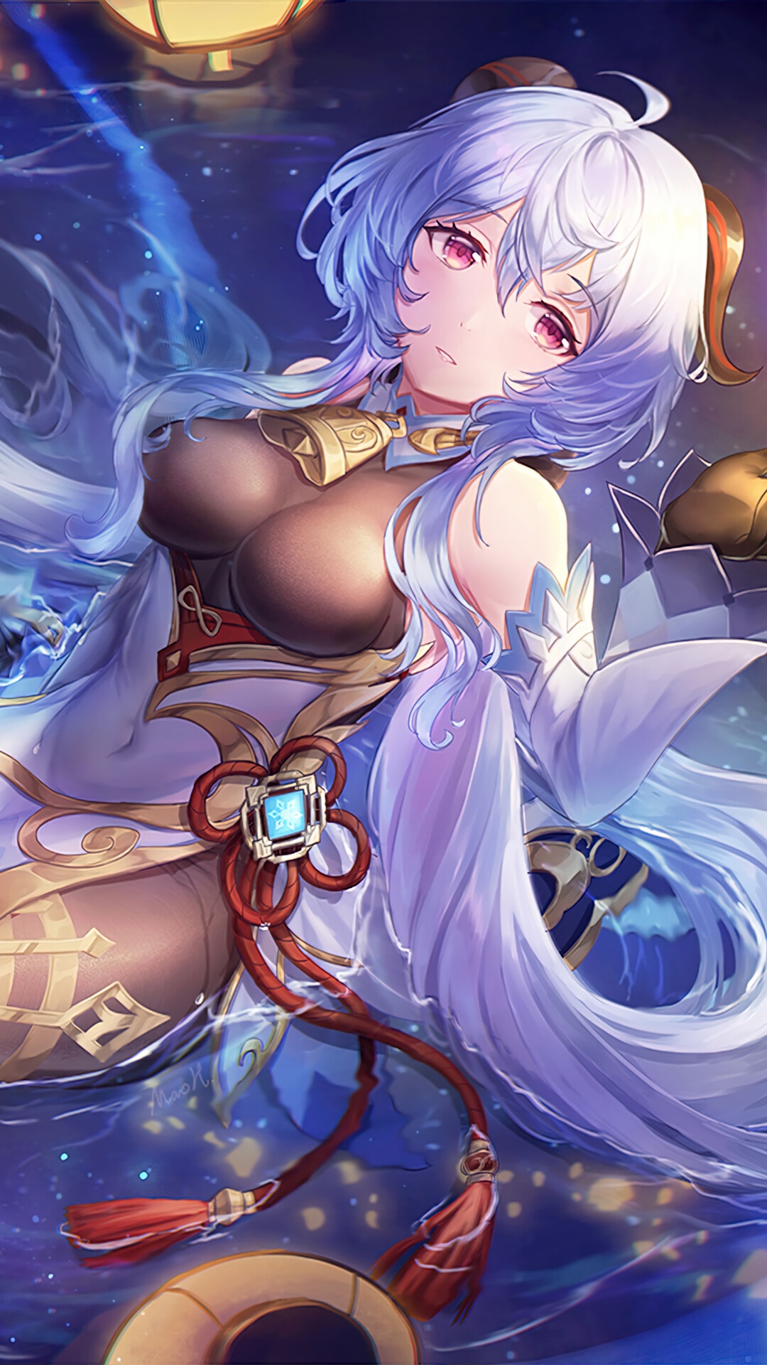 Ganyu from Genshin Impact in water HD Phone Wallpaper