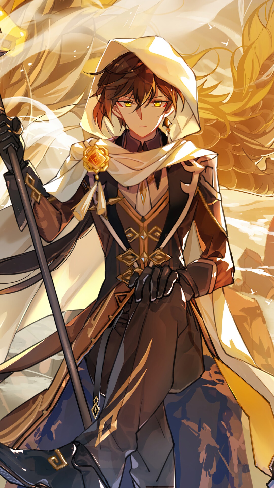 Zhongli from Genshin Impact HD Phone Wallpaper