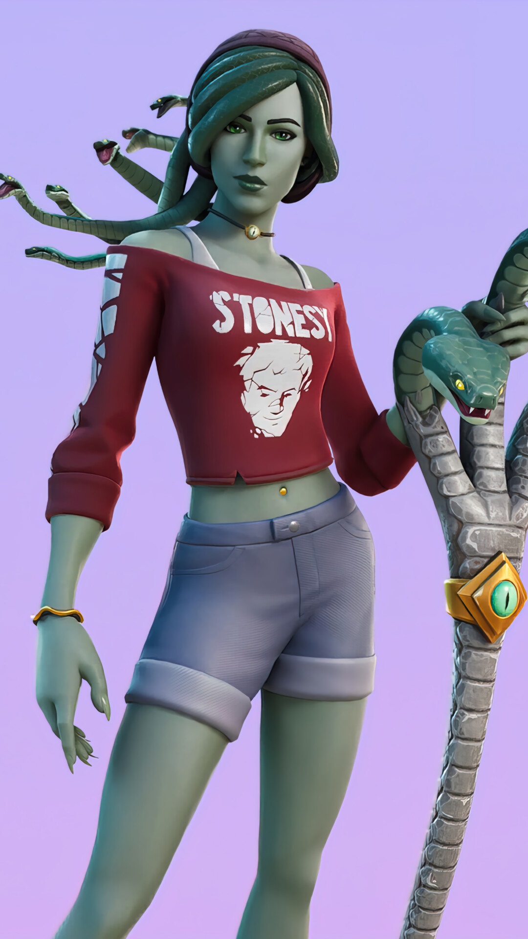 Medusa from Fortnite HD Phone Wallpaper