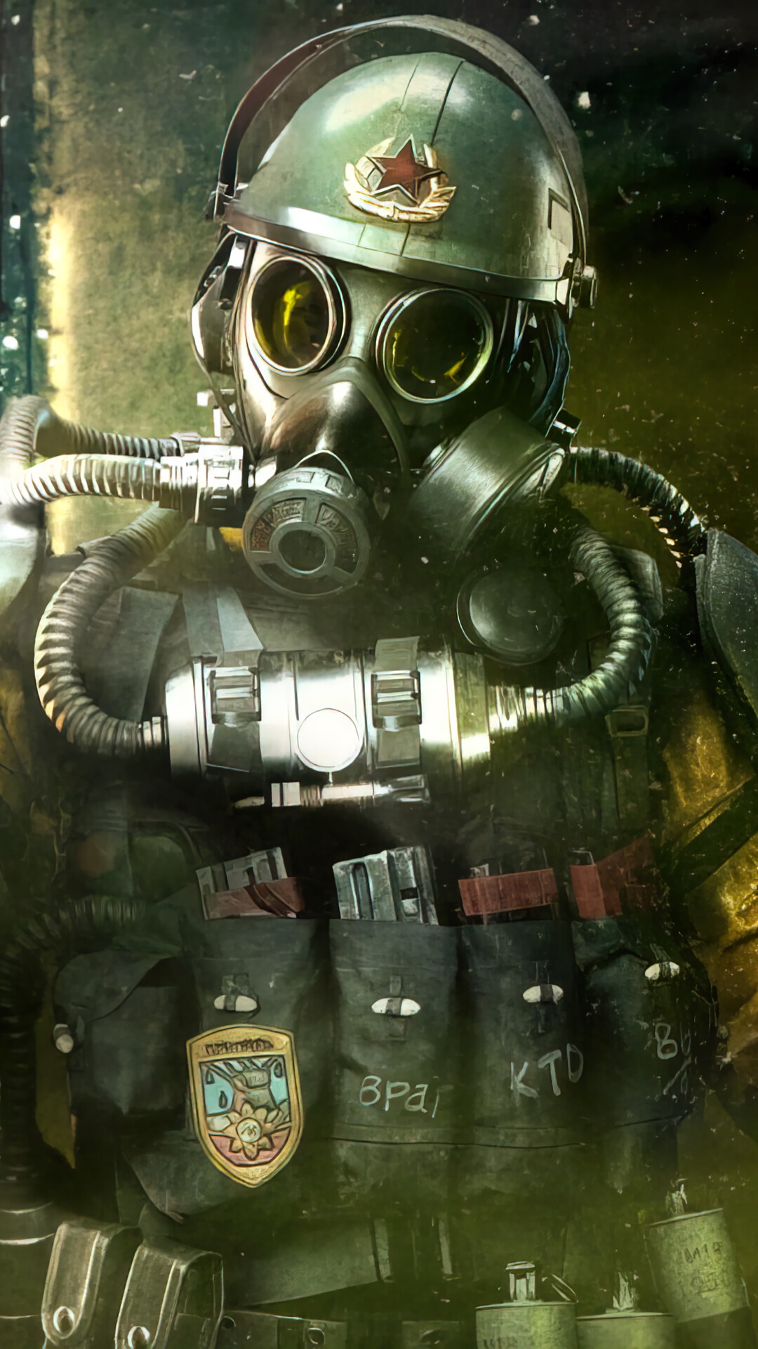 Soldier in gas mask and helmet from Call of Duty Black Ops Cold War HD Phone Wallpaper