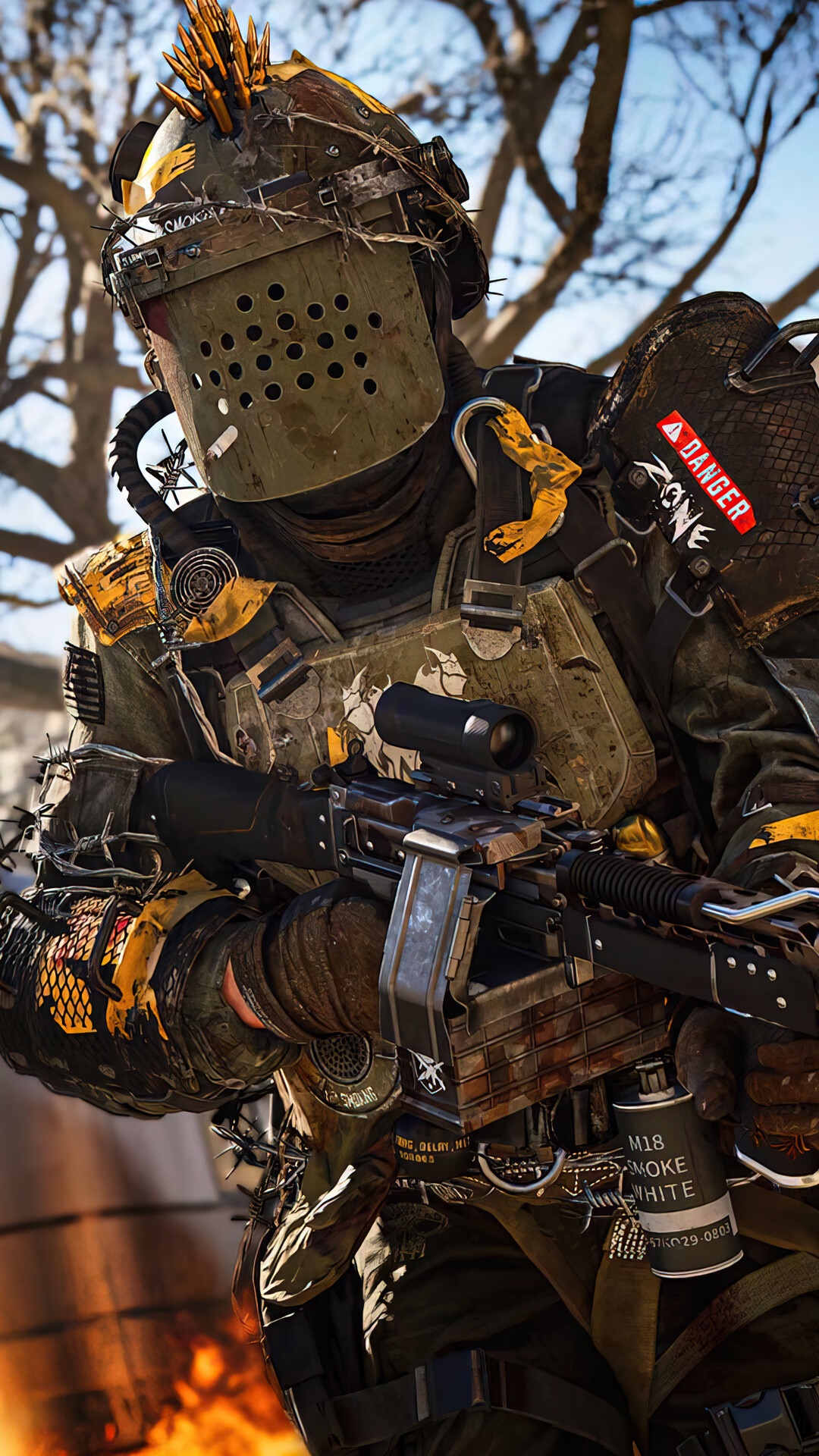 Soldier with M18 Smoke Grenade in Call of Duty HD Phone Wallpaper