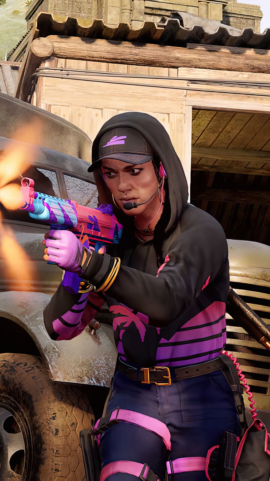 Woman with colorful gun in Call of Duty Black Ops Cold War HD Phone Wallpaper