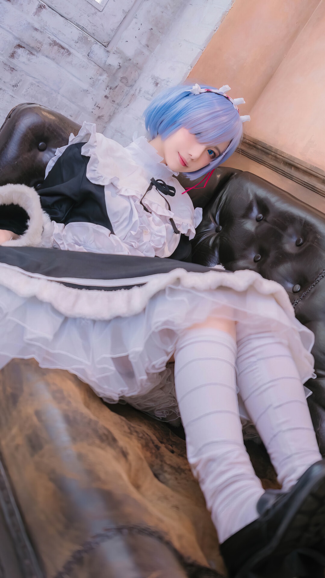 Rem from Re: Zero Cosplay HD Phone Wallpaper