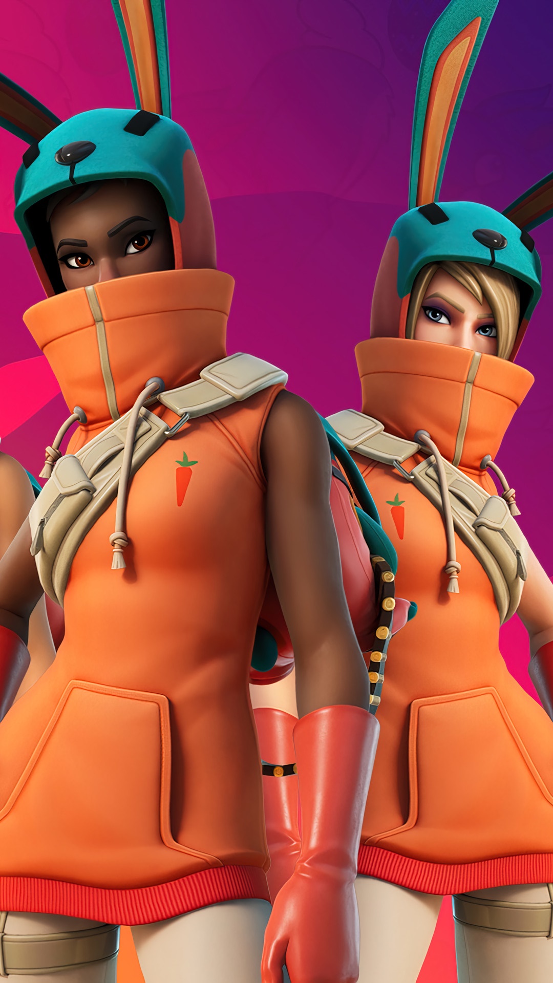 Fortnite characters in bunny outfits HD Phone Wallpaper