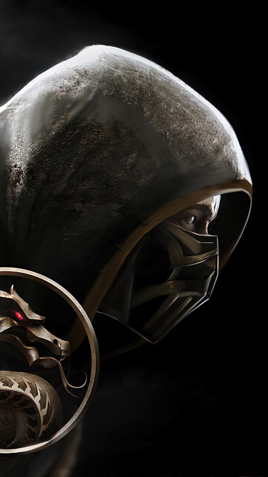 Scorpion from Mortal Kombat with Dragon Logo HD Phone Wallpaper