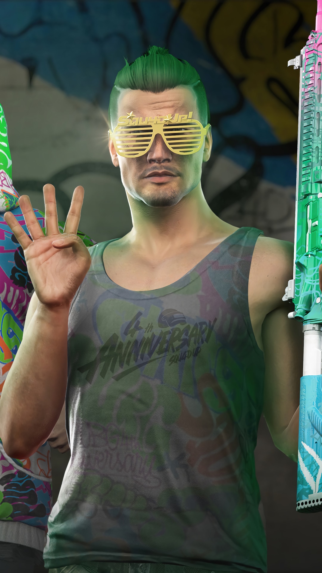 Player from PUBG wearing party glasses HD Phone Wallpaper