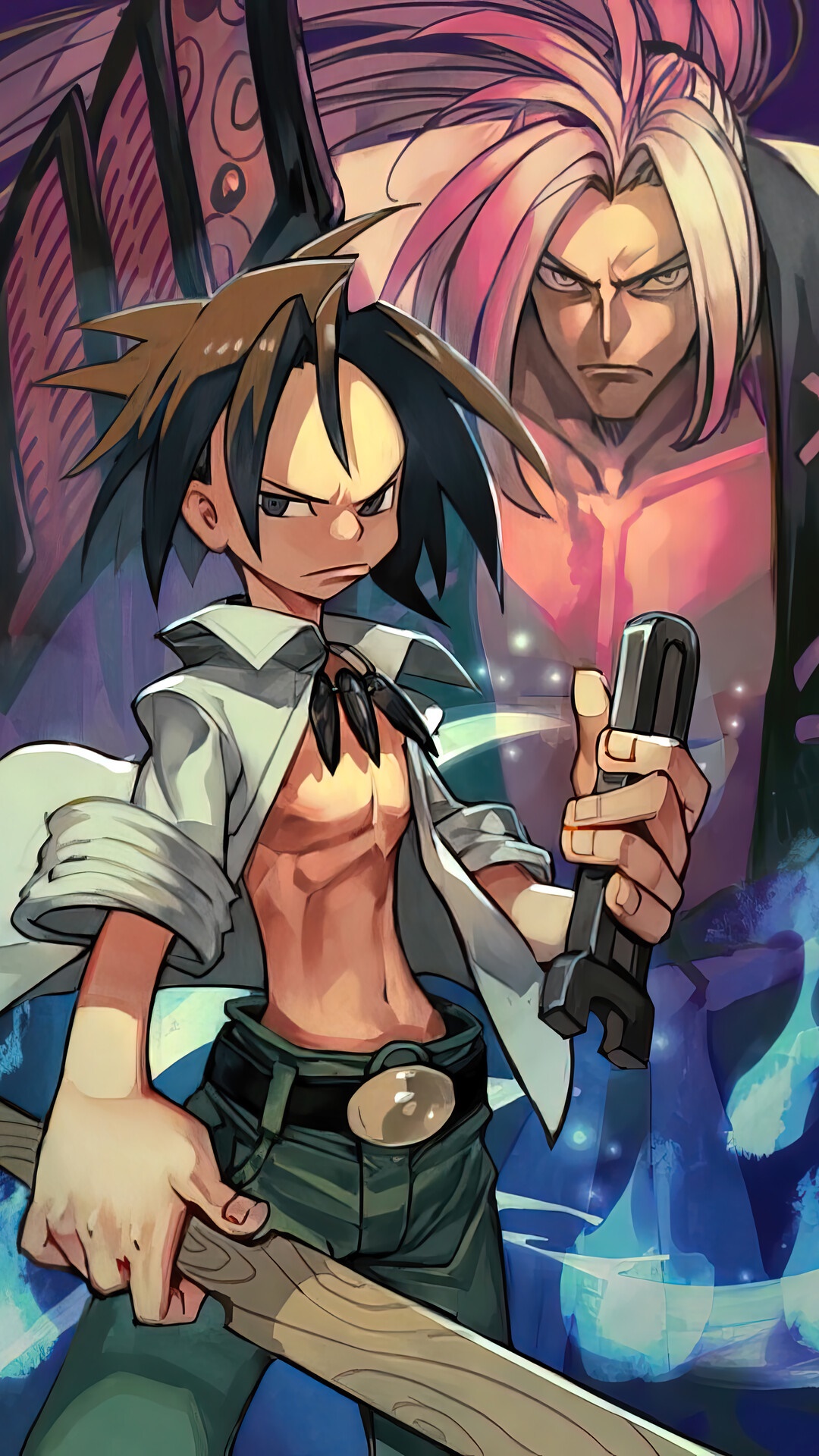 Yoh Asakura and Amidamaru from Shaman King HD Phone Wallpaper