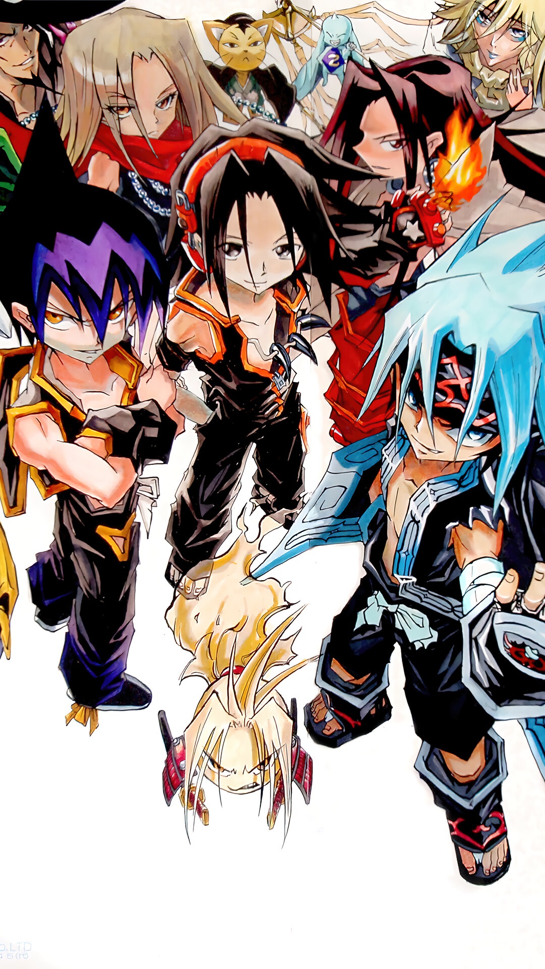 Shaman King characters group illustration HD Phone Wallpaper