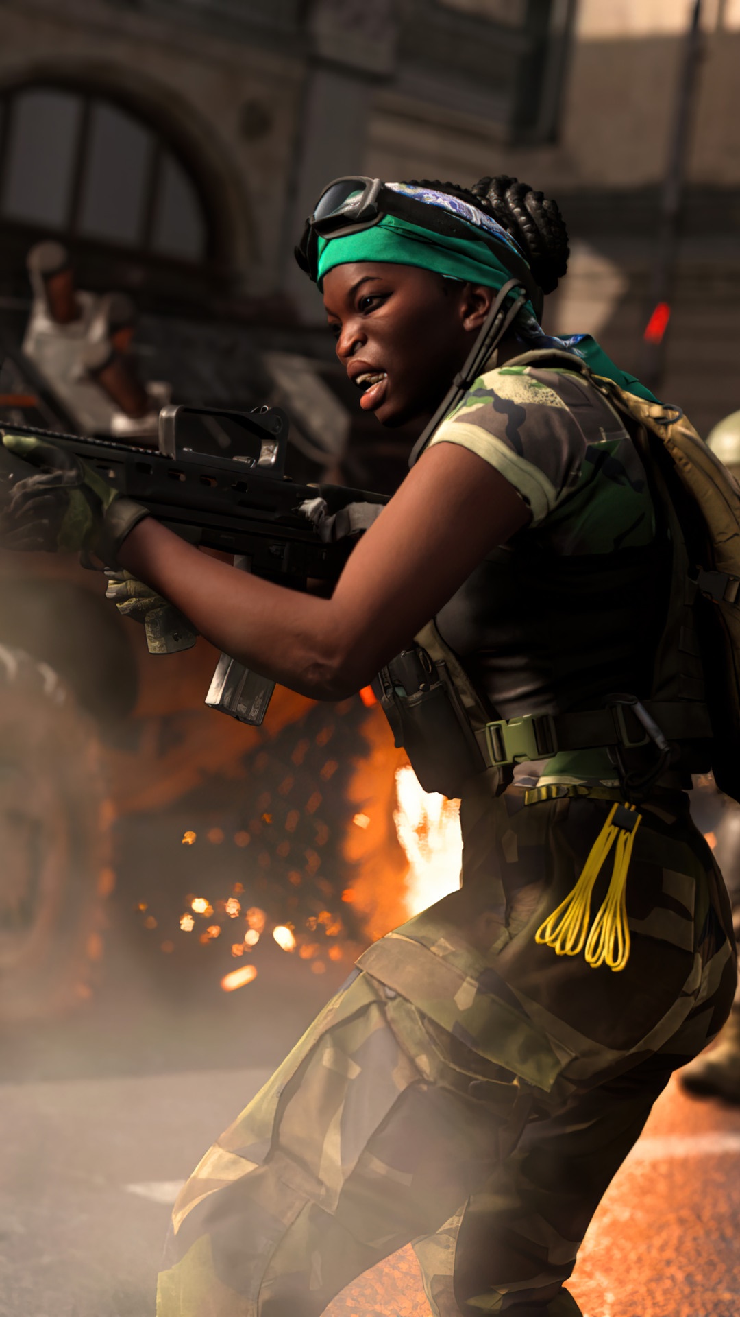Woman with assault rifle in Call of Duty Black Ops Cold War HD Phone Wallpaper
