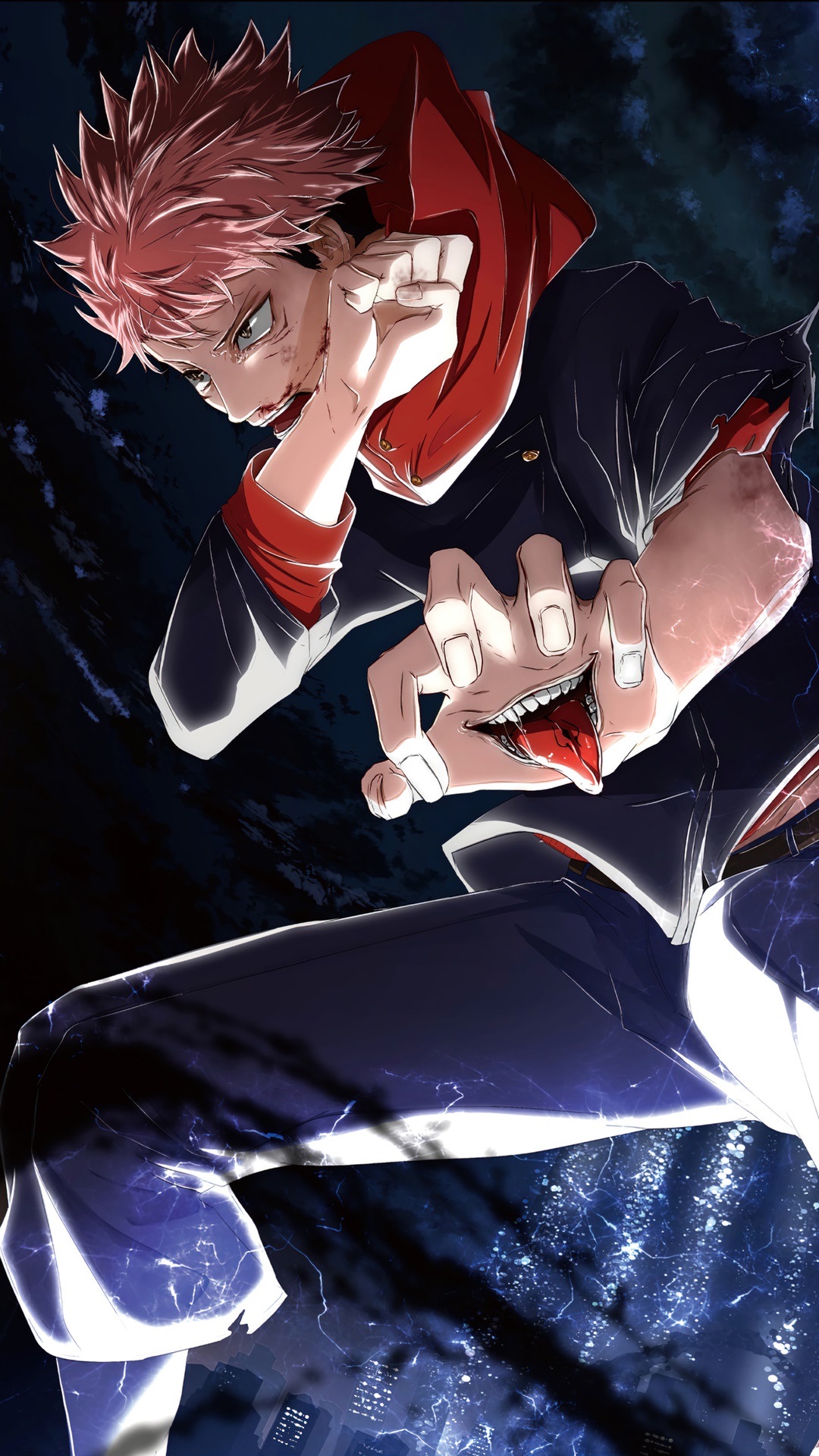 Yuji Itadori from Jujutsu Kaisen HD Phone Wallpaper